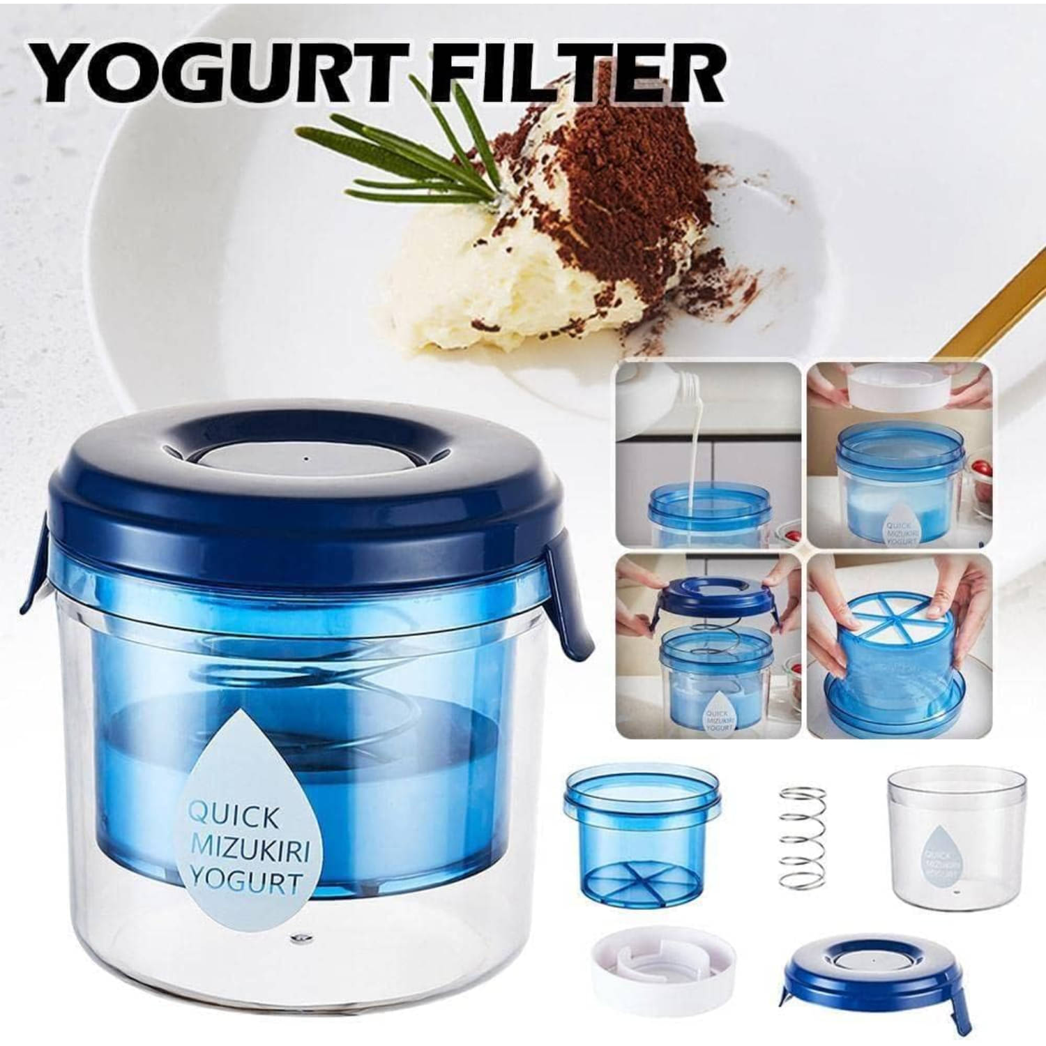     			Greek Yogurt Maker Yogurt Filter with Extra Fine Mesh Stainless Steel Strainer, Reusable Greek Yogurt Strainer Kitchen Food Gadgets Tools