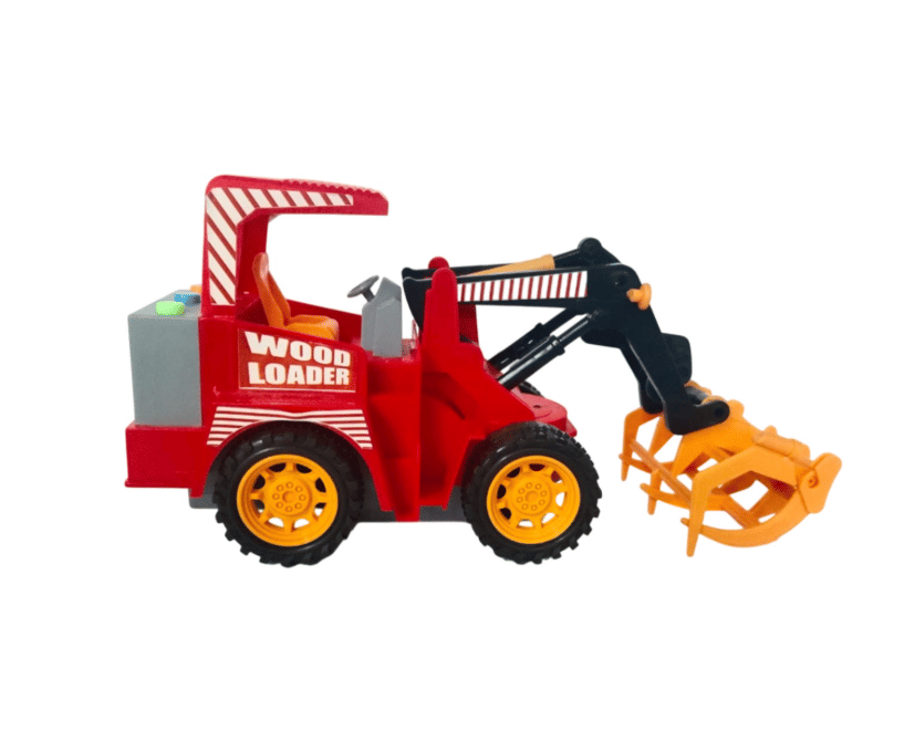    			Friction Powered Excavator Toy - Red Construction Vehicle with Movable Shovel Arm (Model 8032, No Batteries Needed)