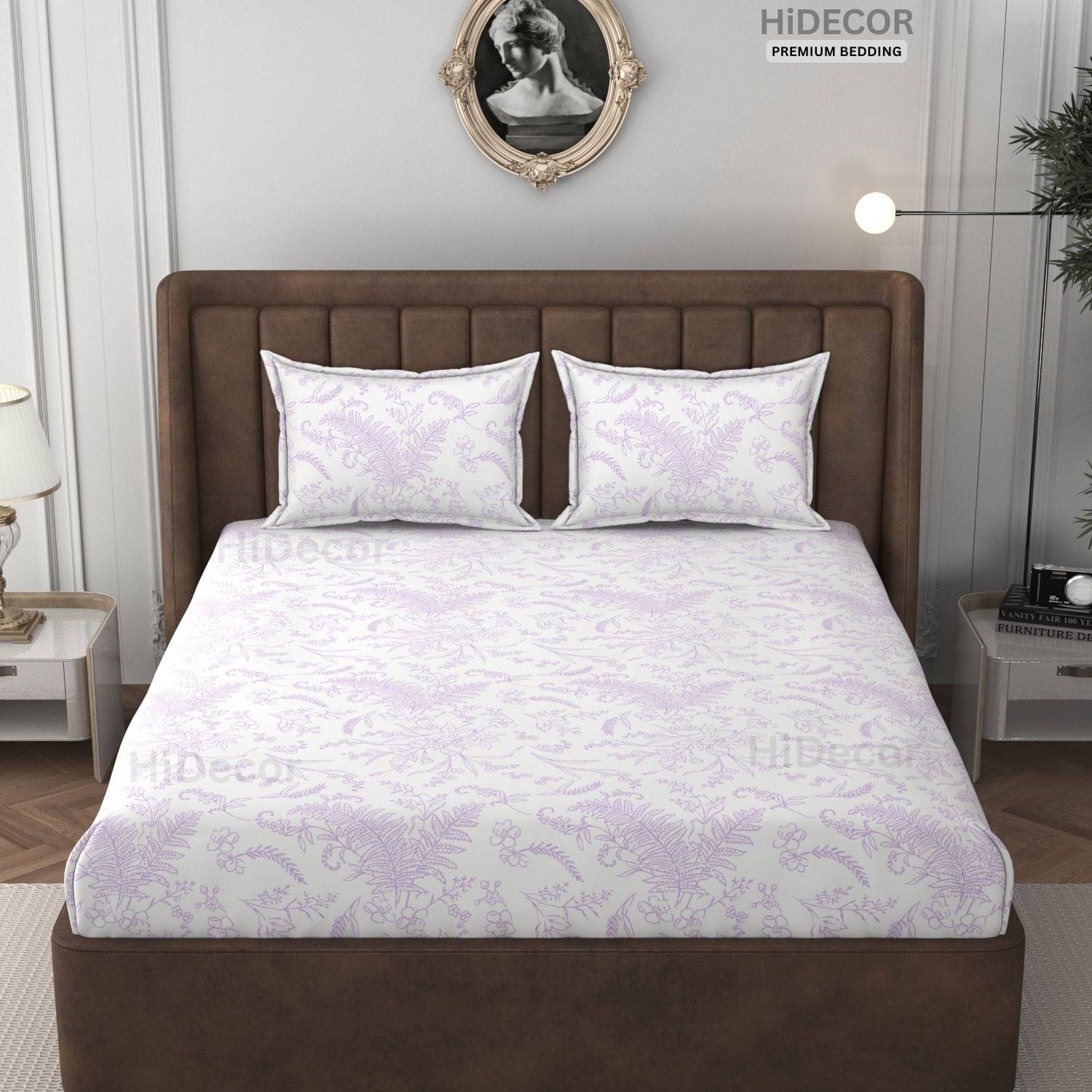     			HIDECOR Microfiber 1 Double King Bedsheet with 2 Pillow Covers ( Off White )