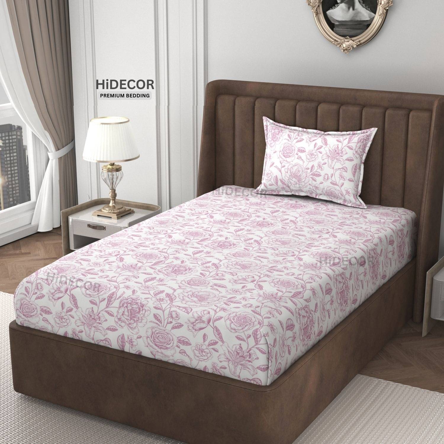 HIDECOR Microfiber 1 Single Bedsheet with 1 Pillow Cover ( White ) HIDECOR Microfiber 1 Single Bedsheet with 1 Pillow Cover ( White )