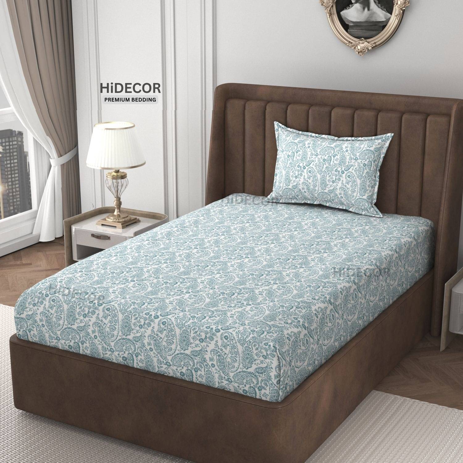 HIDECOR Microfiber 1 Single Bedsheet with 1 Pillow Cover ( Off White )     			HIDECOR Microfiber 1 Single Bedsheet with 1 Pillow Cover ( Off White )