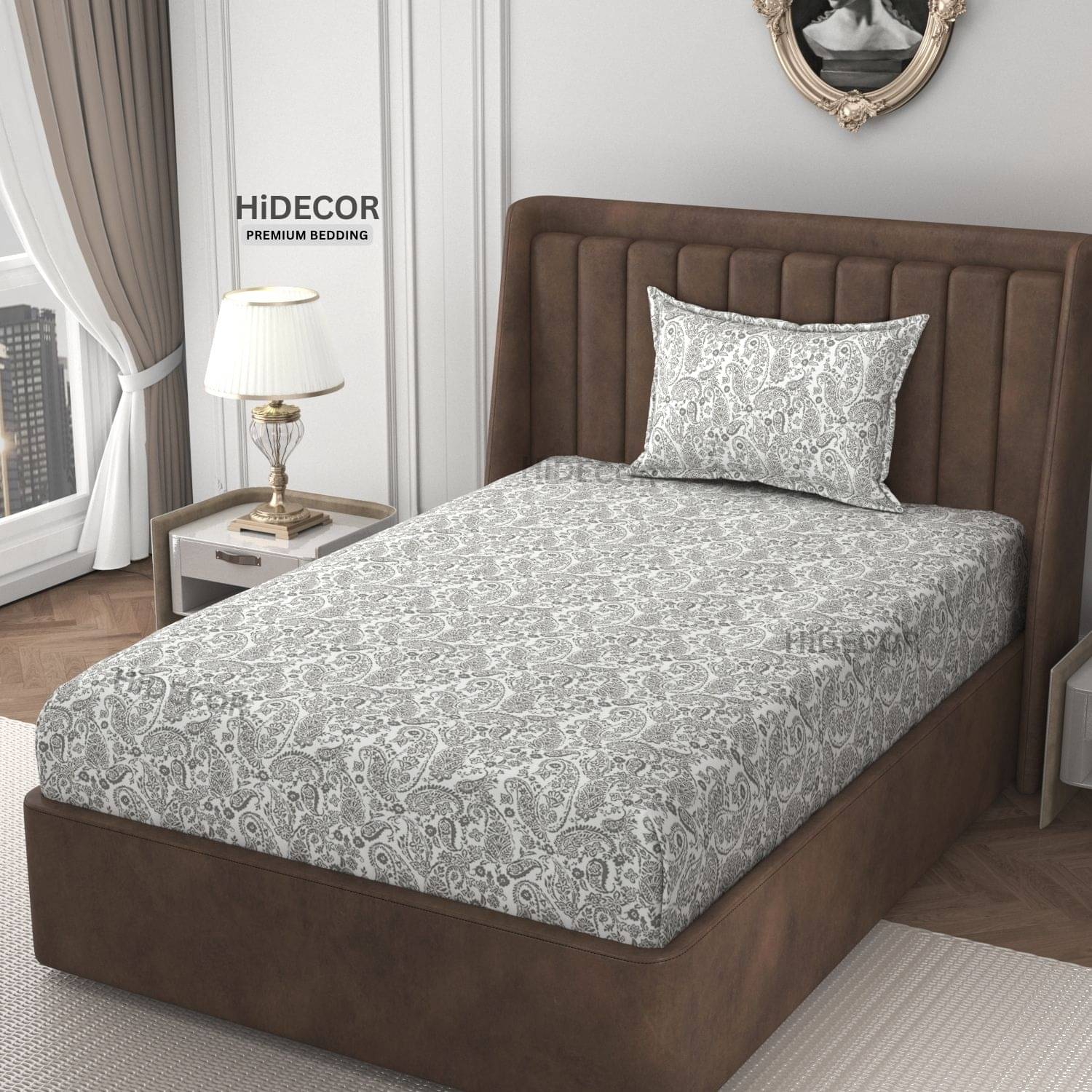 HIDECOR Microfiber 1 Single Bedsheet with 1 Pillow Cover ( White ) HIDECOR Microfiber 1 Single Bedsheet with 1 Pillow Cover ( White )