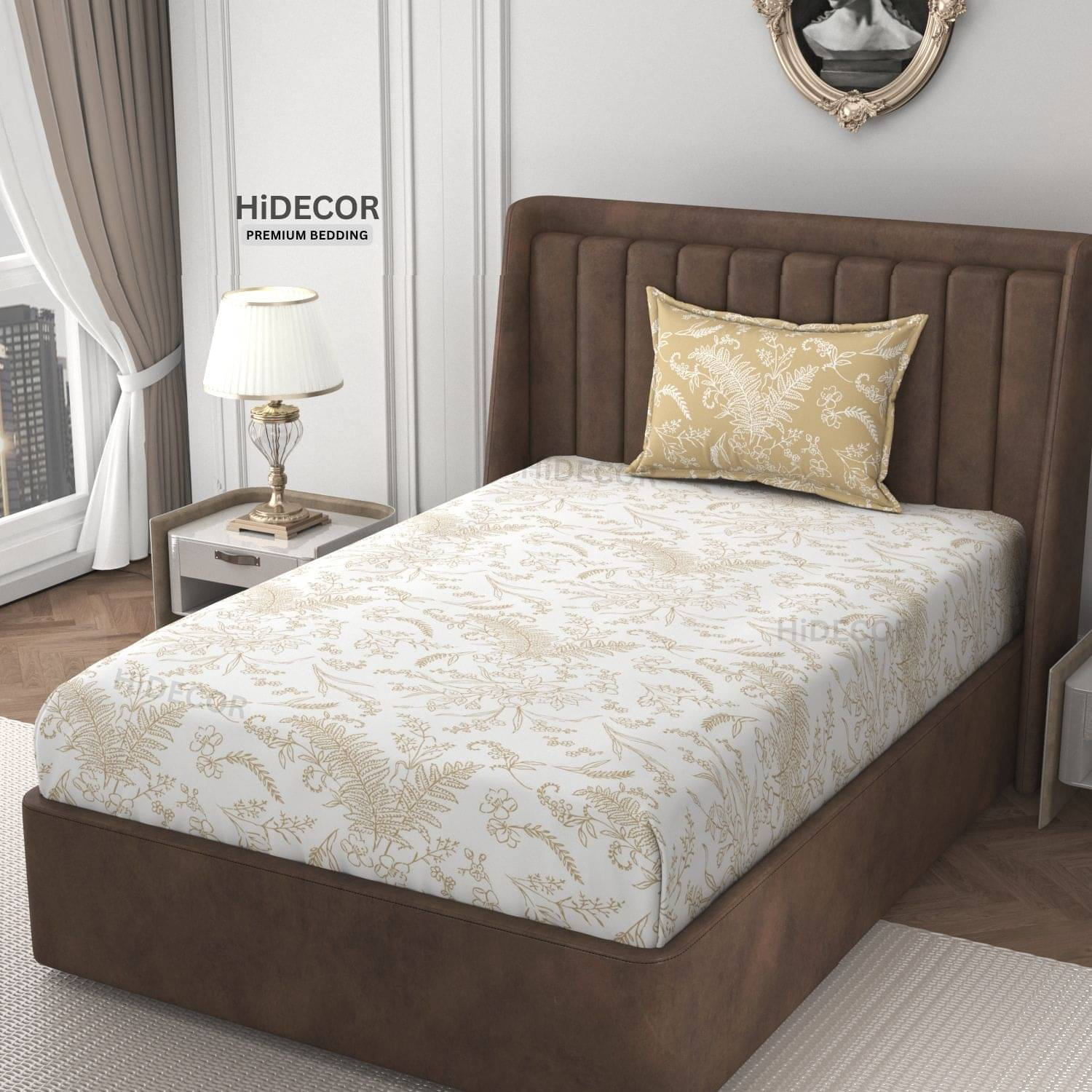 HIDECOR Microfiber 1 Single Bedsheet with 1 Pillow Cover ( Yellow ) HIDECOR Microfiber 1 Single Bedsheet with 1 Pillow Cover ( Yellow )