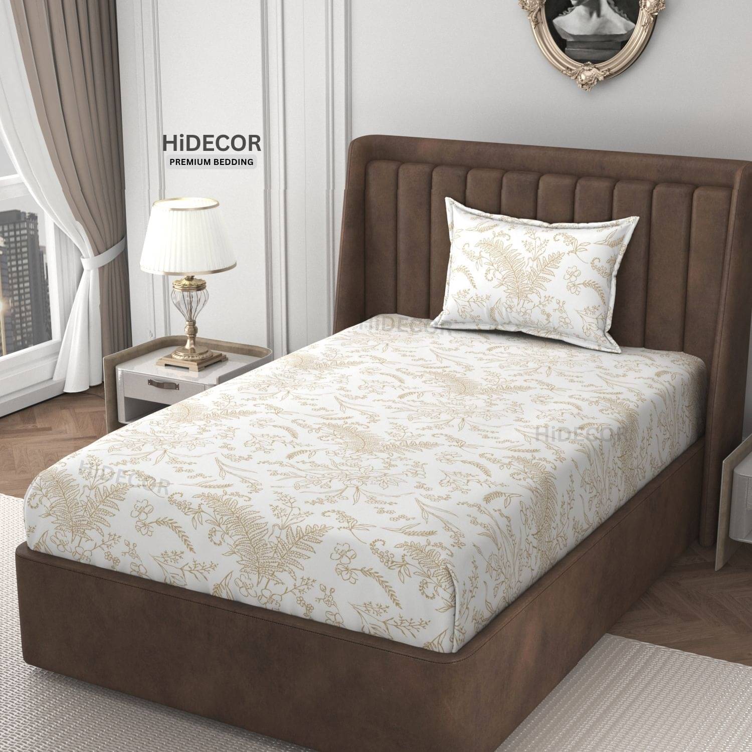 HIDECOR Microfiber 1 Single Bedsheet with 1 Pillow Cover ( White ) HIDECOR Microfiber 1 Single Bedsheet with 1 Pillow Cover ( White )