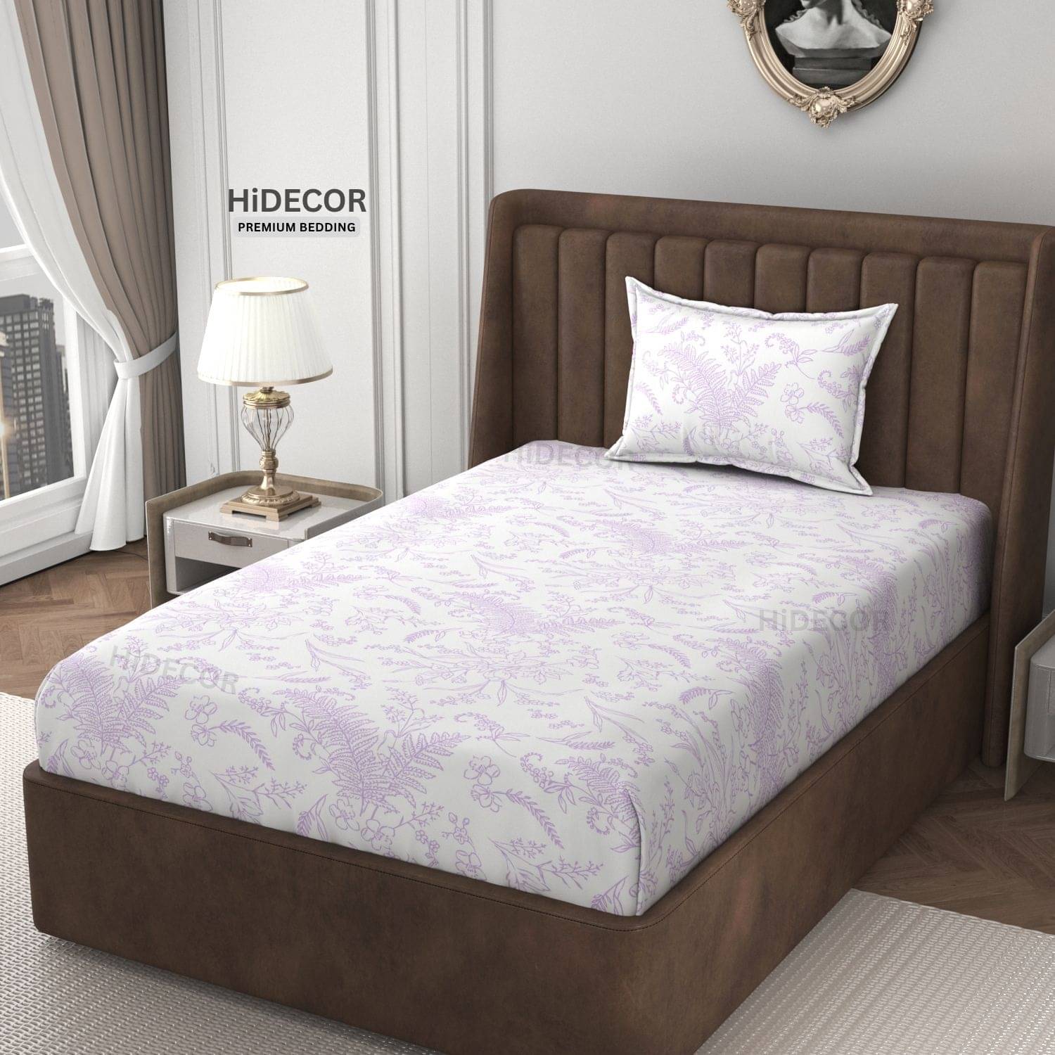 HIDECOR Microfiber 1 Single Bedsheet with 1 Pillow Cover ( Off White ) HIDECOR Microfiber 1 Single Bedsheet with 1 Pillow Cover ( Off White )
