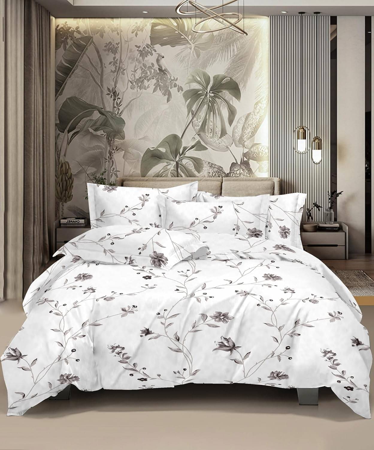     			HONOR YOUR HOME Cotton 1 Double Bedsheet with 2 Pillow Covers ( Off White )