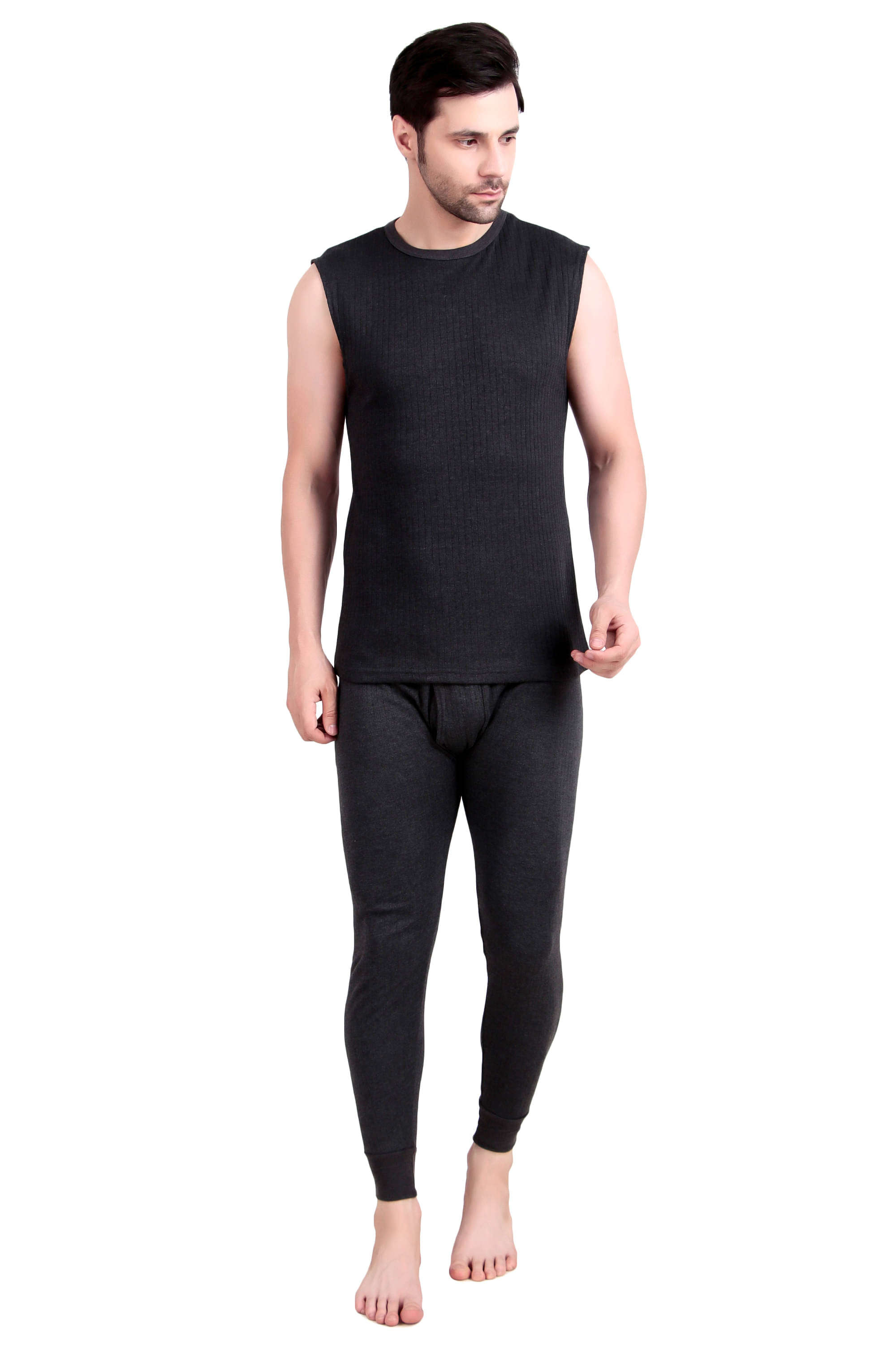     			Inner Element Pack of 1 Cotton Blend Thermal Sets For Men's ( Grey )