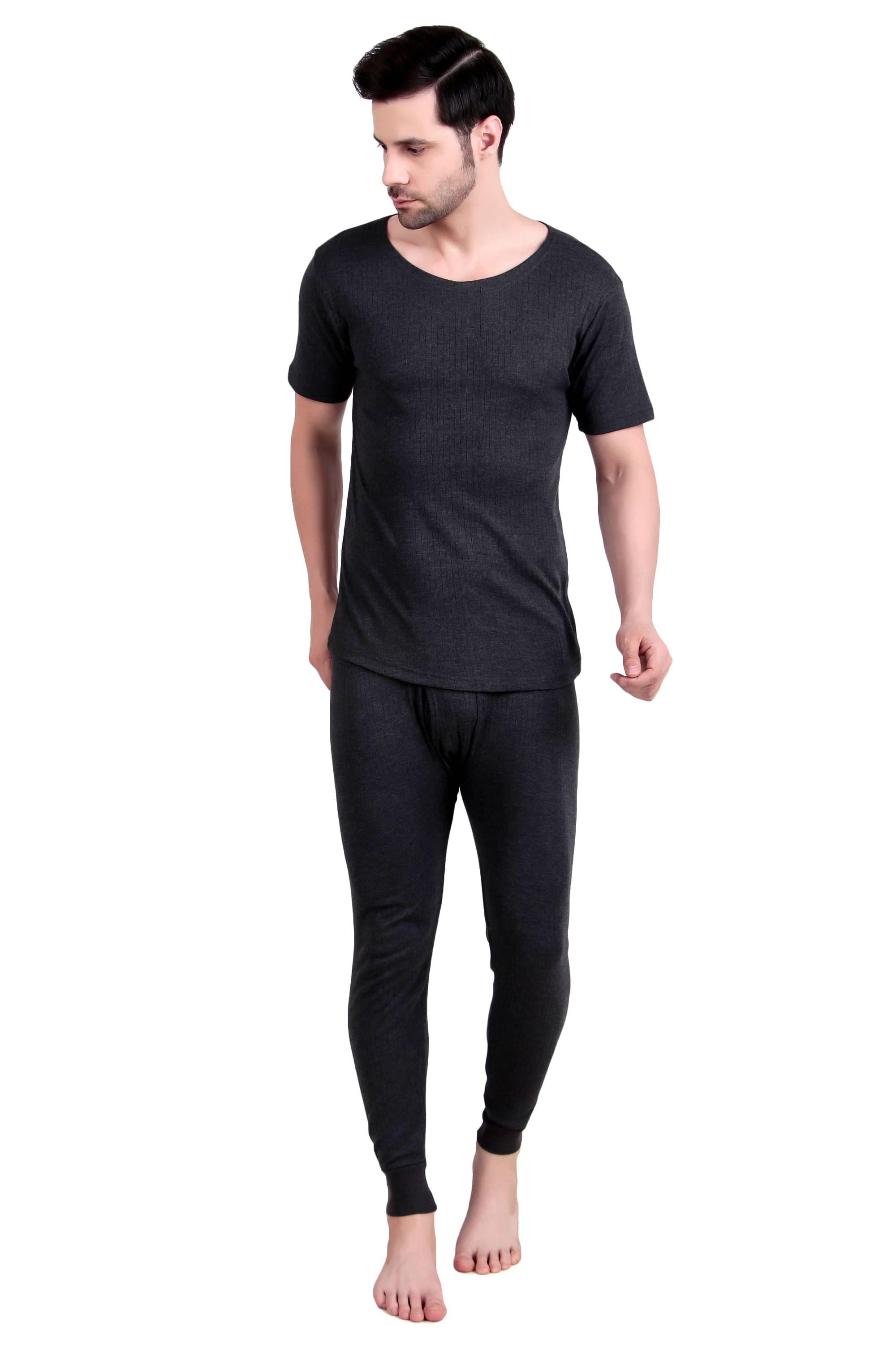 Inner Element Pack of 1 Cotton Blend Thermal Sets For Men's ( Grey ) Inner Element Pack of 1 Cotton Blend Thermal Sets For Men's ( Grey )