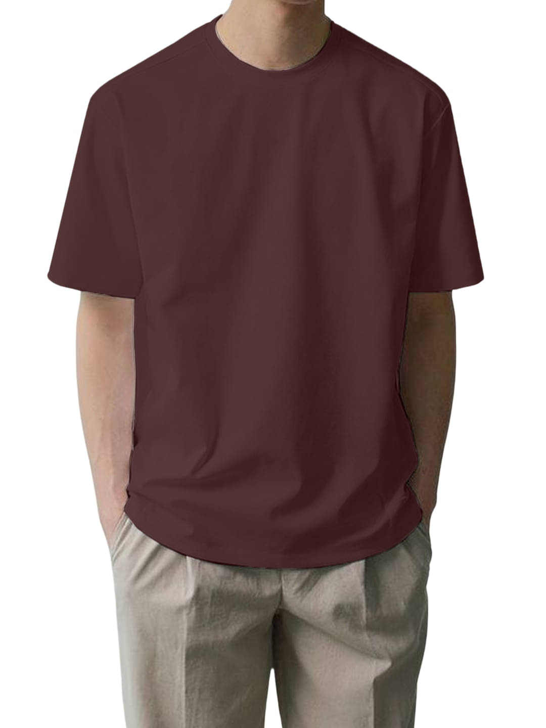 Leotude Men Cotton Blend Oversized Fit Solid T-Shirt ( Multicolor1 ) Leotude Men Cotton Blend Oversized Fit Solid T-Shirt ( Multicolor1 )