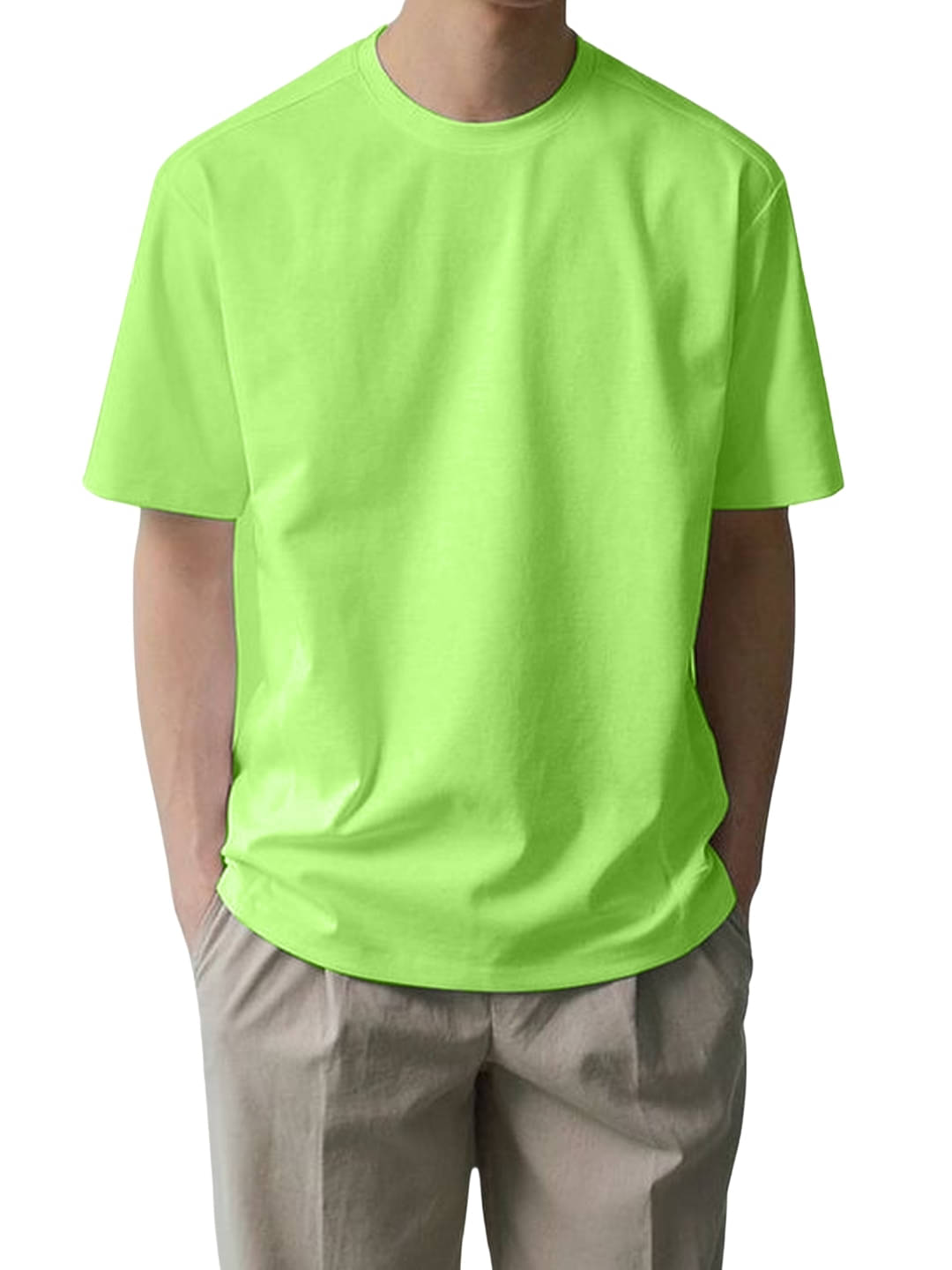 Leotude Men Cotton Blend Oversized Fit Solid T-Shirt ( Multicolor10 ) Leotude Men Cotton Blend Oversized Fit Solid T-Shirt ( Multicolor10 )