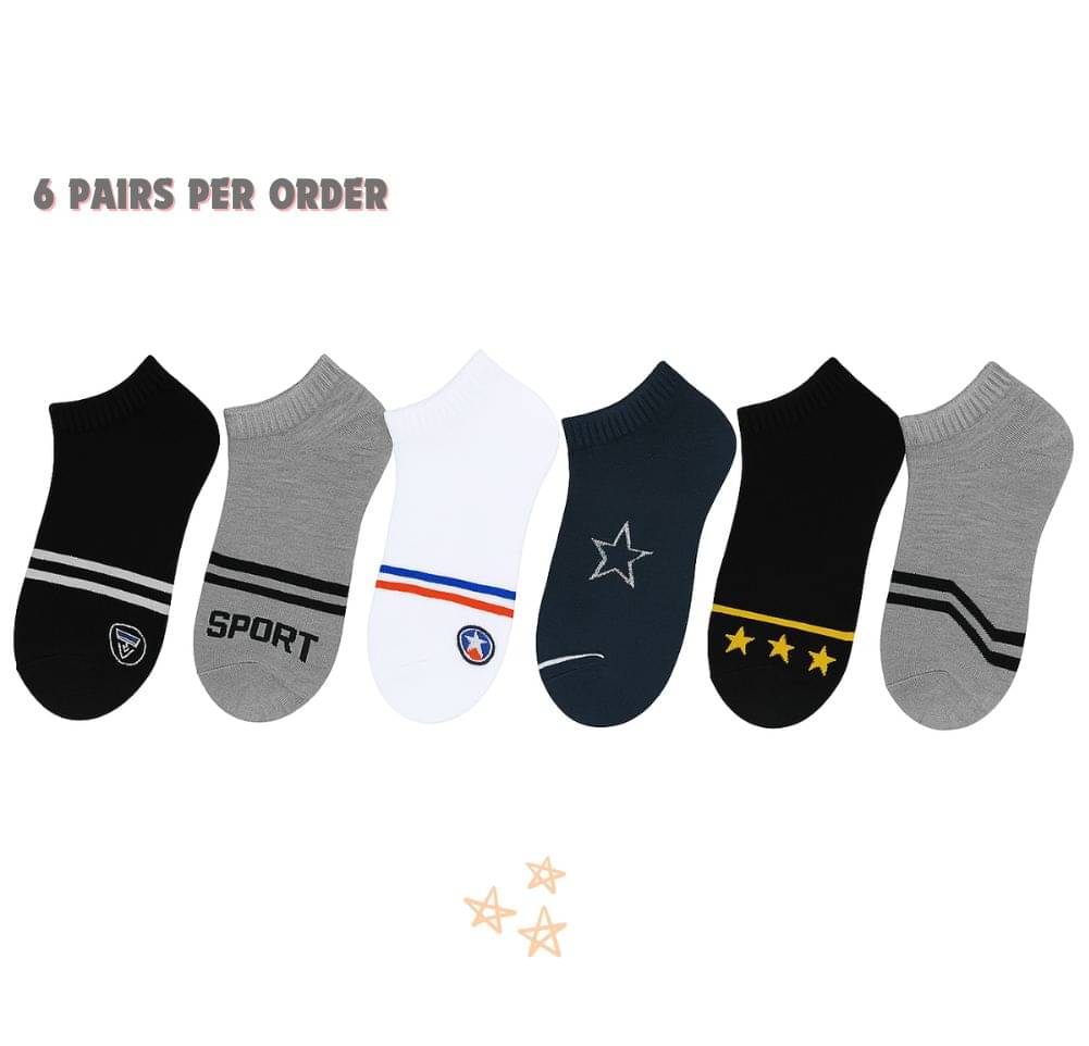 Master Pack of 6 Men's Cotton Ankle Length Socks ( Multicolor 6 ) Master Pack of 6 Men's Cotton Ankle Length Socks ( Multicolor 6 )