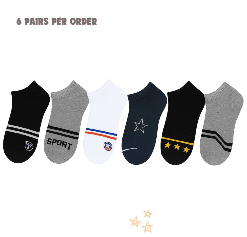 Master Pack of 6 Men's Cotton Ankle Length Socks ( Multicolor 6 ) Master Pack of 6 Men's Cotton Ankle Length Socks ( Multicolor 6 )