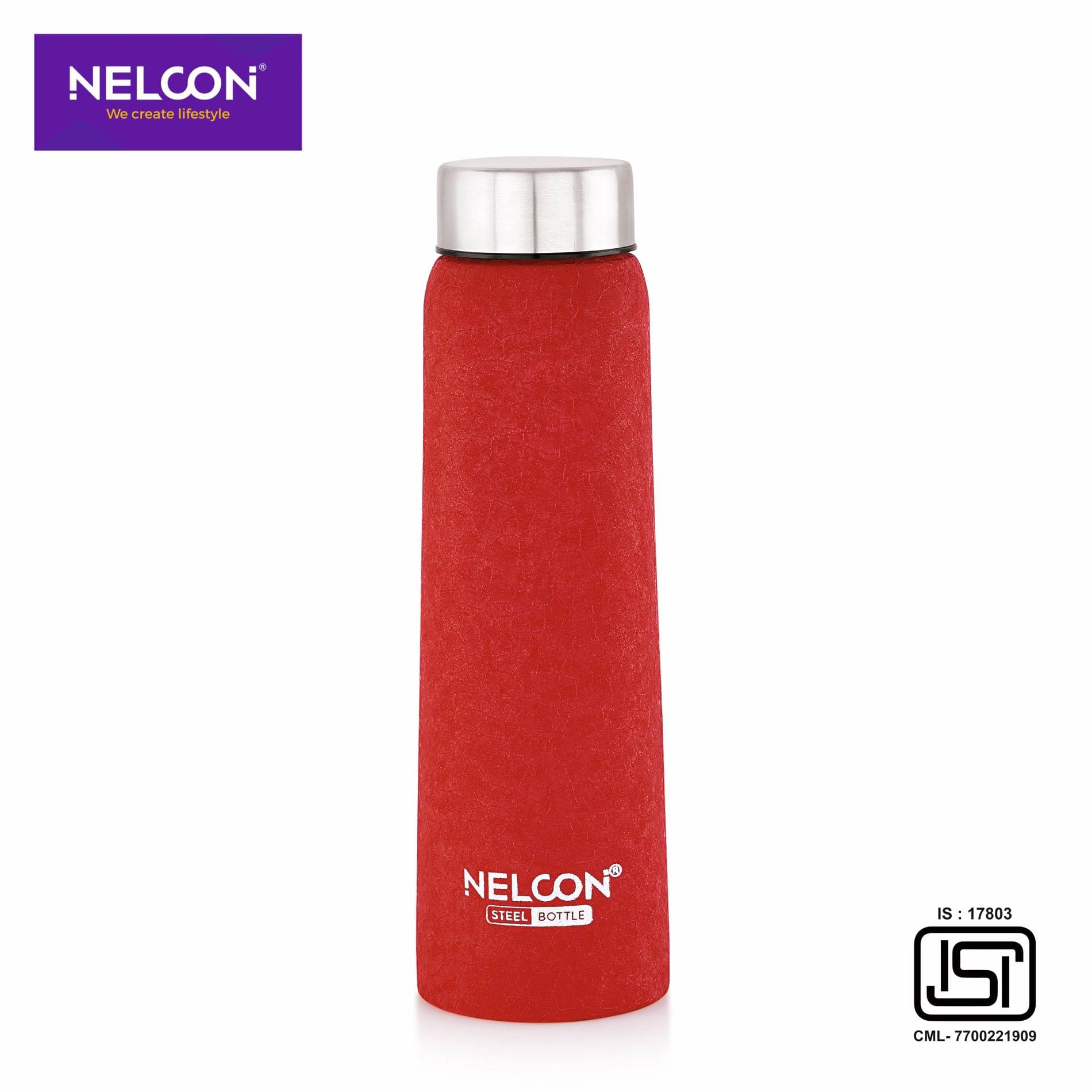     			Nelcon Absolute Crocz Red Stainless Steel Water Bottle 1000 mL ( Set of 1 )