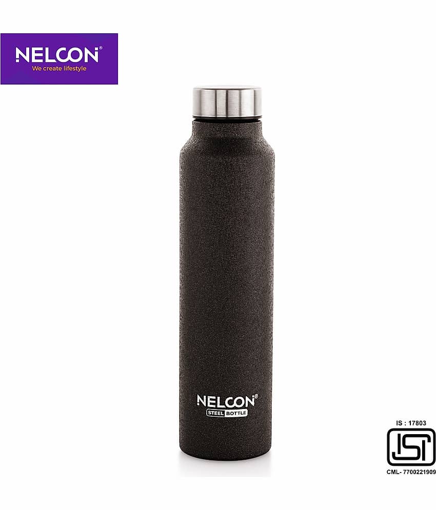 Nelcon DEW CROCZ Black Stainless Steel Water Bottle 1000 mL ( Set of 1 )