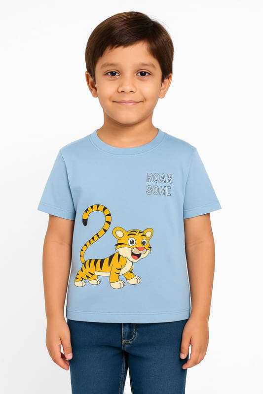     			Paryag Pack of 1 Baby Boys Cotton Blend T-Shirt ( Sky Blue )