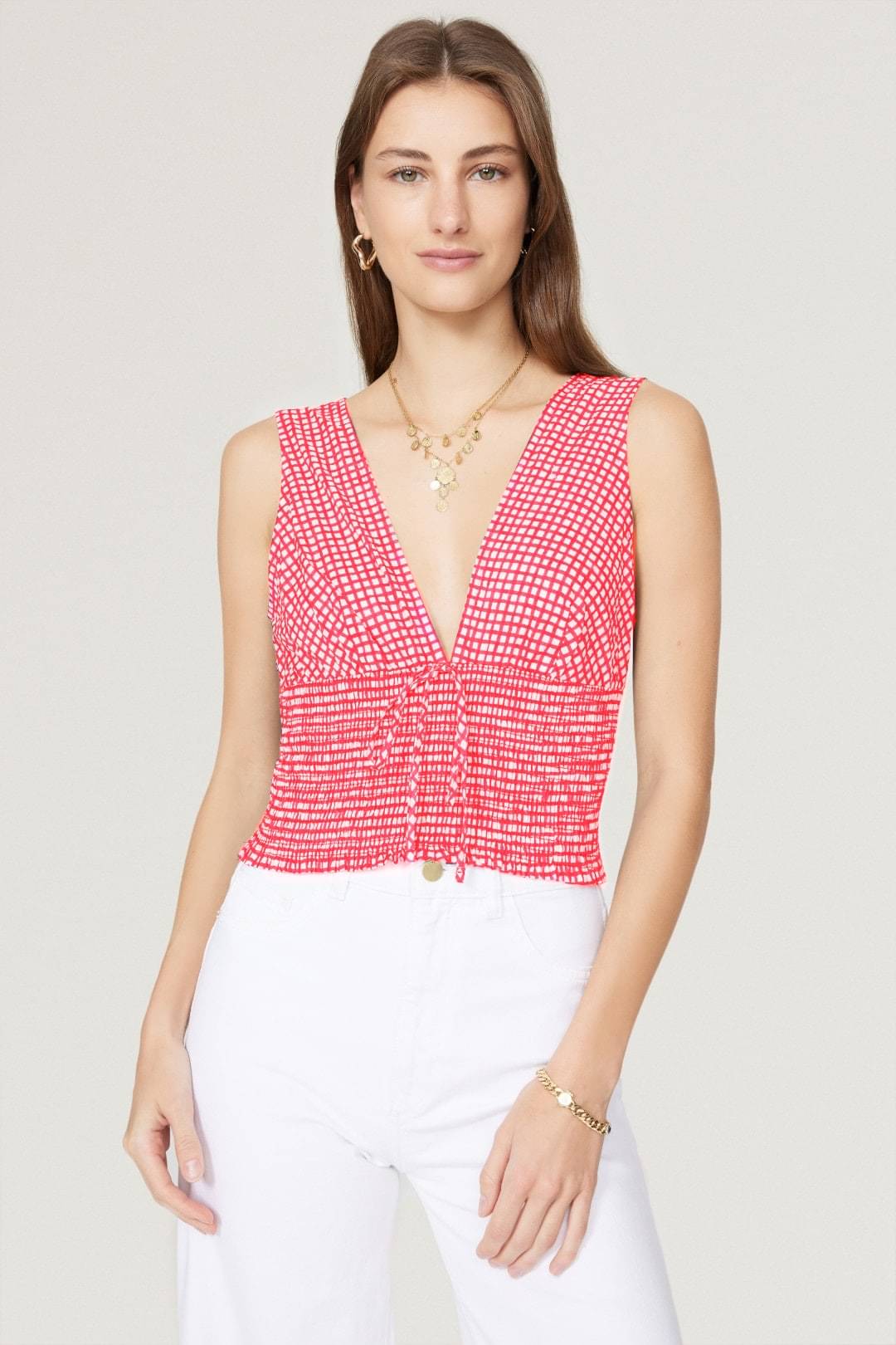 Quintessentials Women's Cotton Regular Top ( Red ) Quintessentials Women's Cotton Regular Top ( Red )