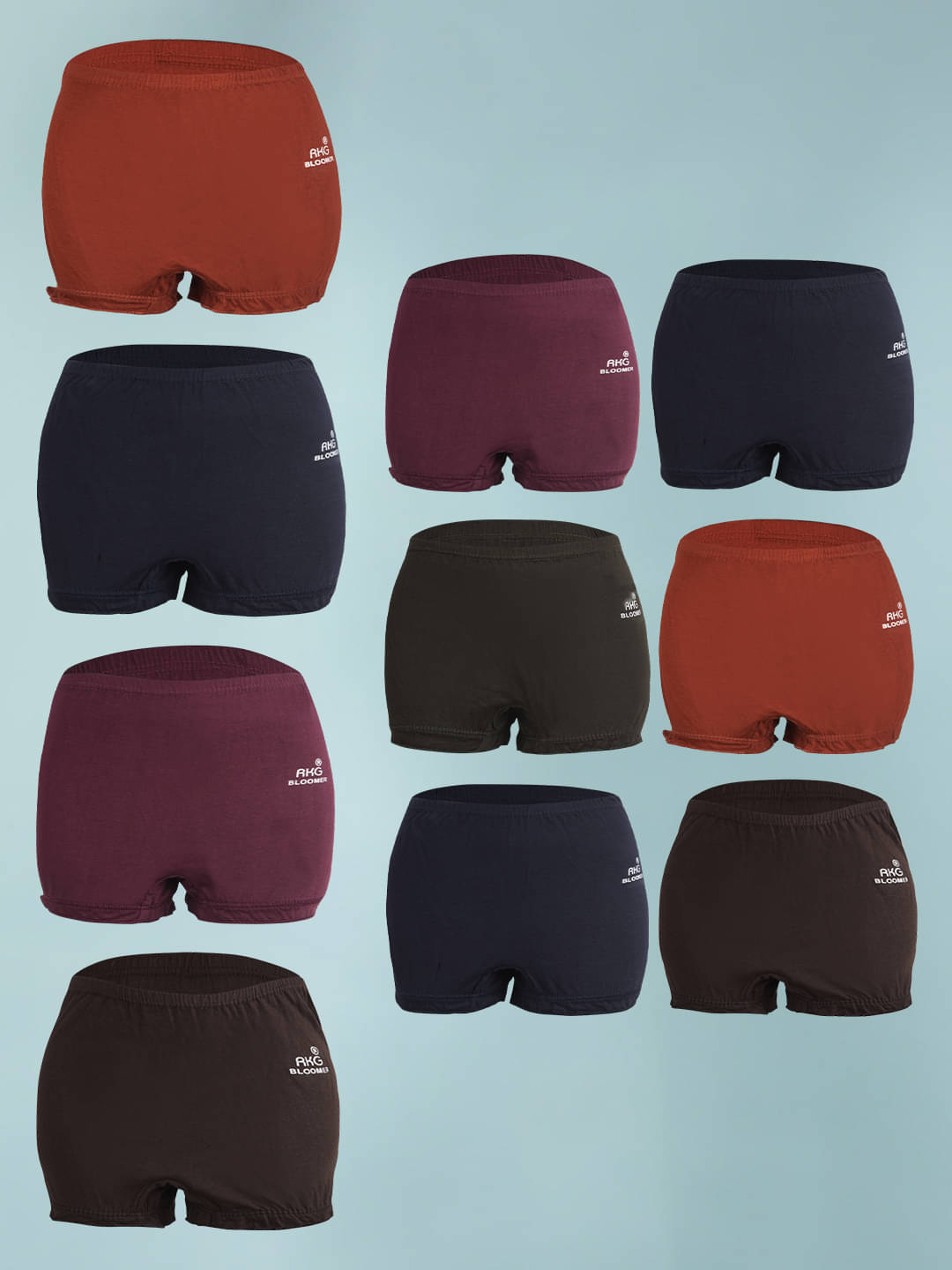     			RKG Pack of 10 Cotton Blend Bloomers For Girls ( Multicolor 4 )