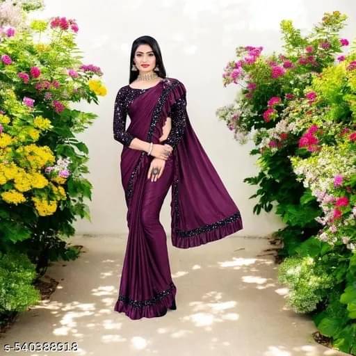 SIMRISH Lycra Self Design With Unstitched Blouse Piece ( Wine ) SIMRISH Lycra Self Design With Unstitched Blouse Piece ( Wine )