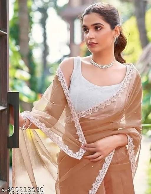 SIMRISH NET Self Design With Unstitched Blouse Piece ( Peach ) SIMRISH NET Self Design With Unstitched Blouse Piece ( Peach )