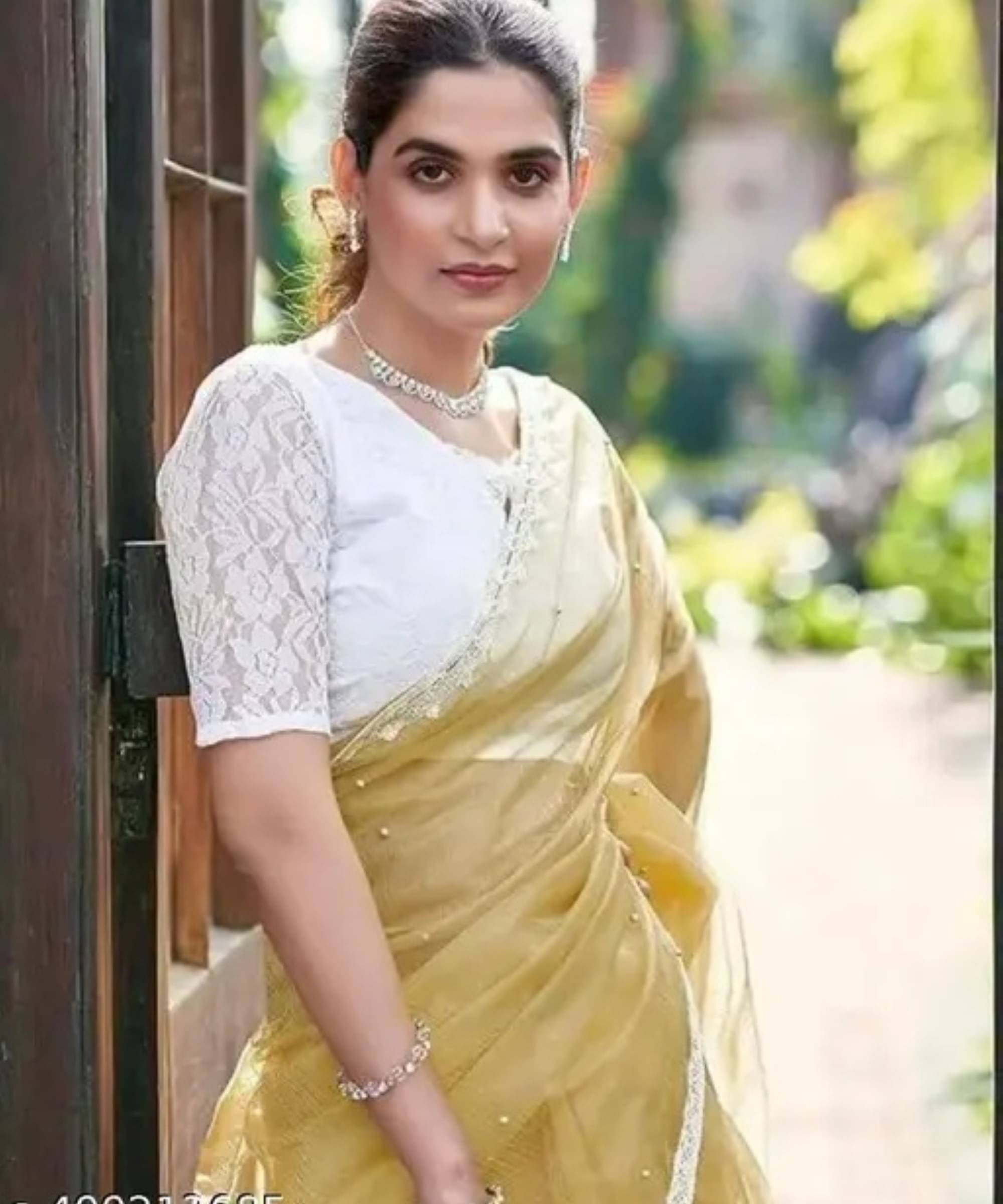 SIMRISH NET Self Design With Unstitched Blouse Piece ( Yellow ) SIMRISH NET Self Design With Unstitched Blouse Piece ( Yellow )