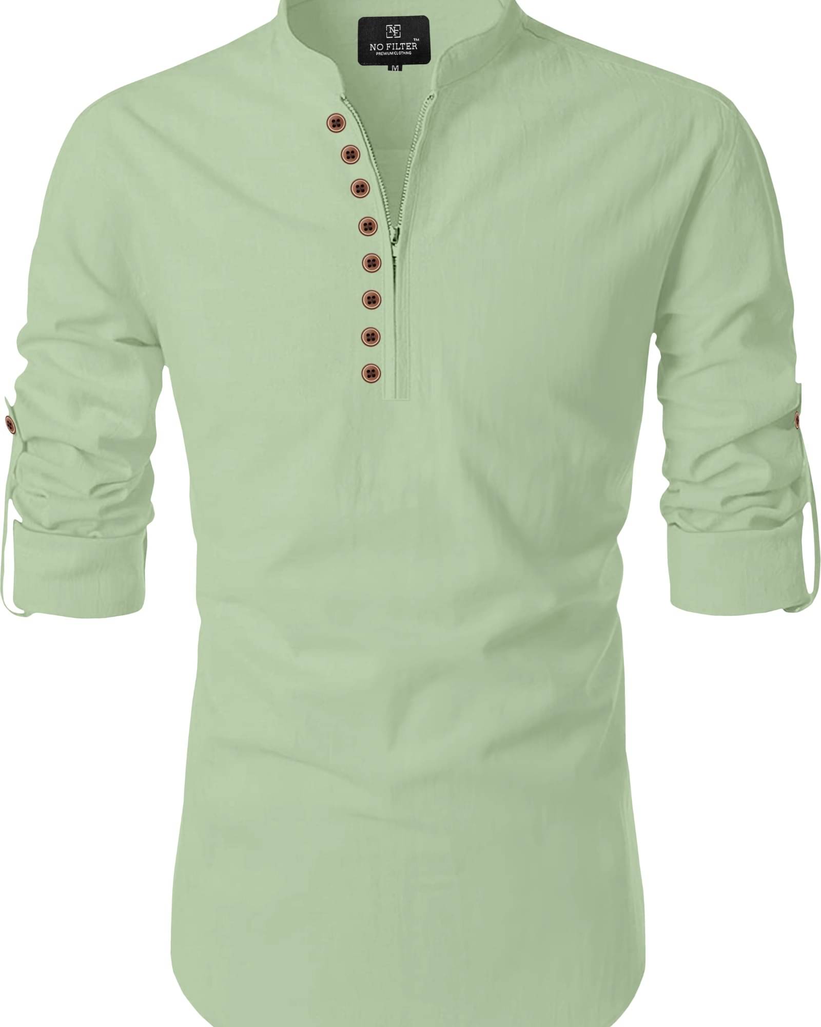 SPOQUE Light Green Cotton Men's Regular Kurta ( Pack of 1 ) SPOQUE Light Green Cotton Men's Regular Kurta ( Pack of 1 )
