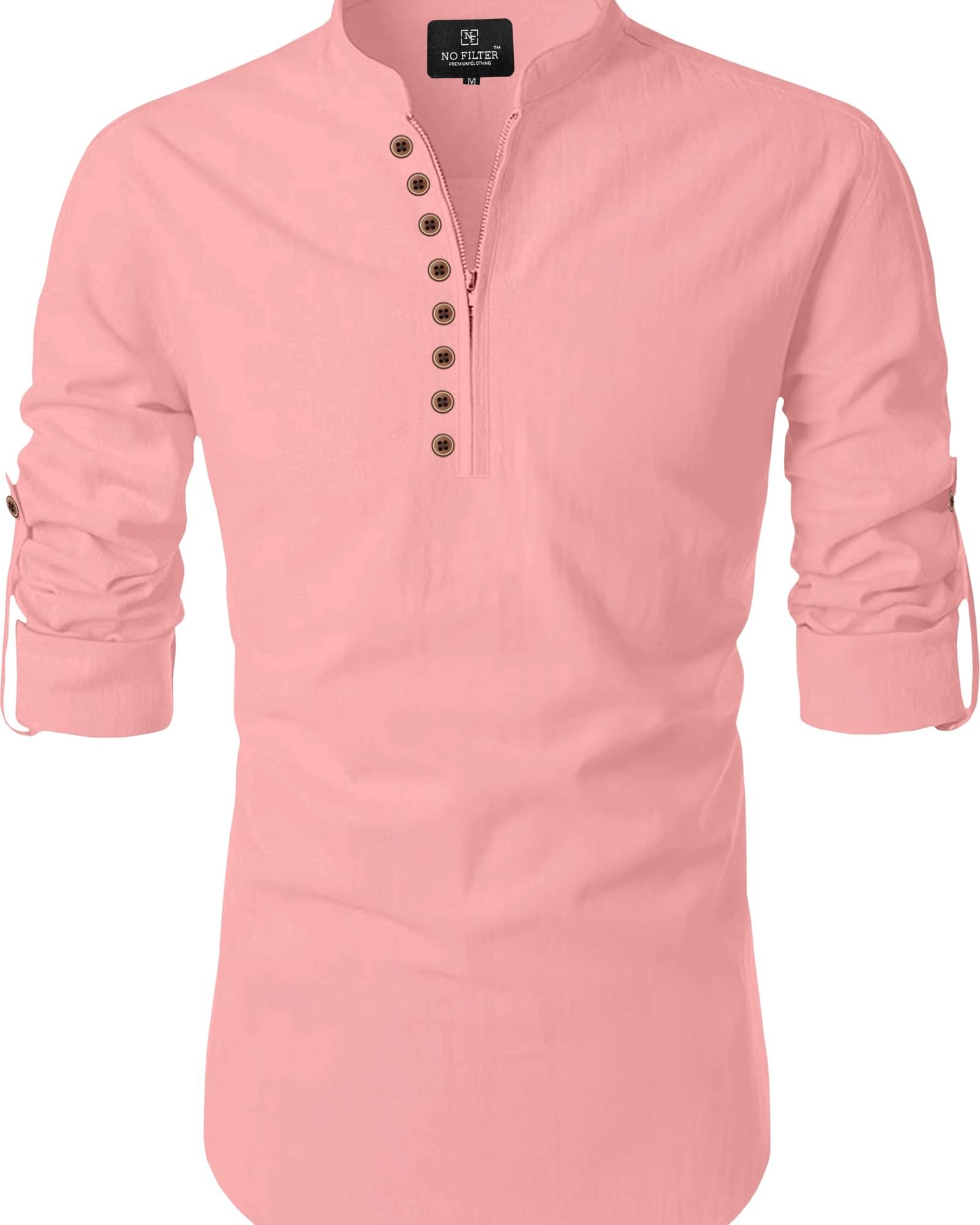 SPOQUE Pink Cotton Men's Regular Kurta ( Pack of 1 ) SPOQUE Pink Cotton Men's Regular Kurta ( Pack of 1 )