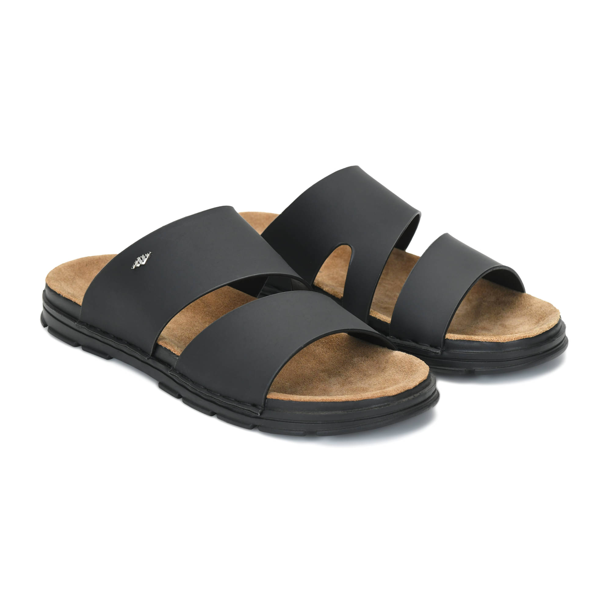     			STEPSOFT Black Men's Slide Flip Flop