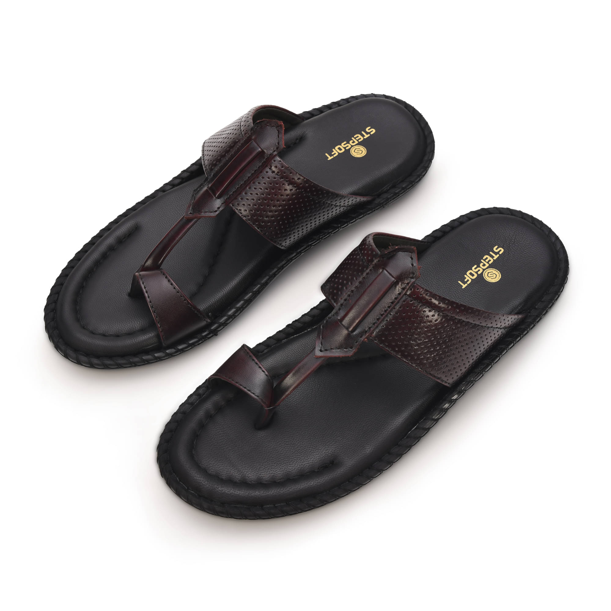     			STEPSOFT Maroon Men's Thong Flip Flop