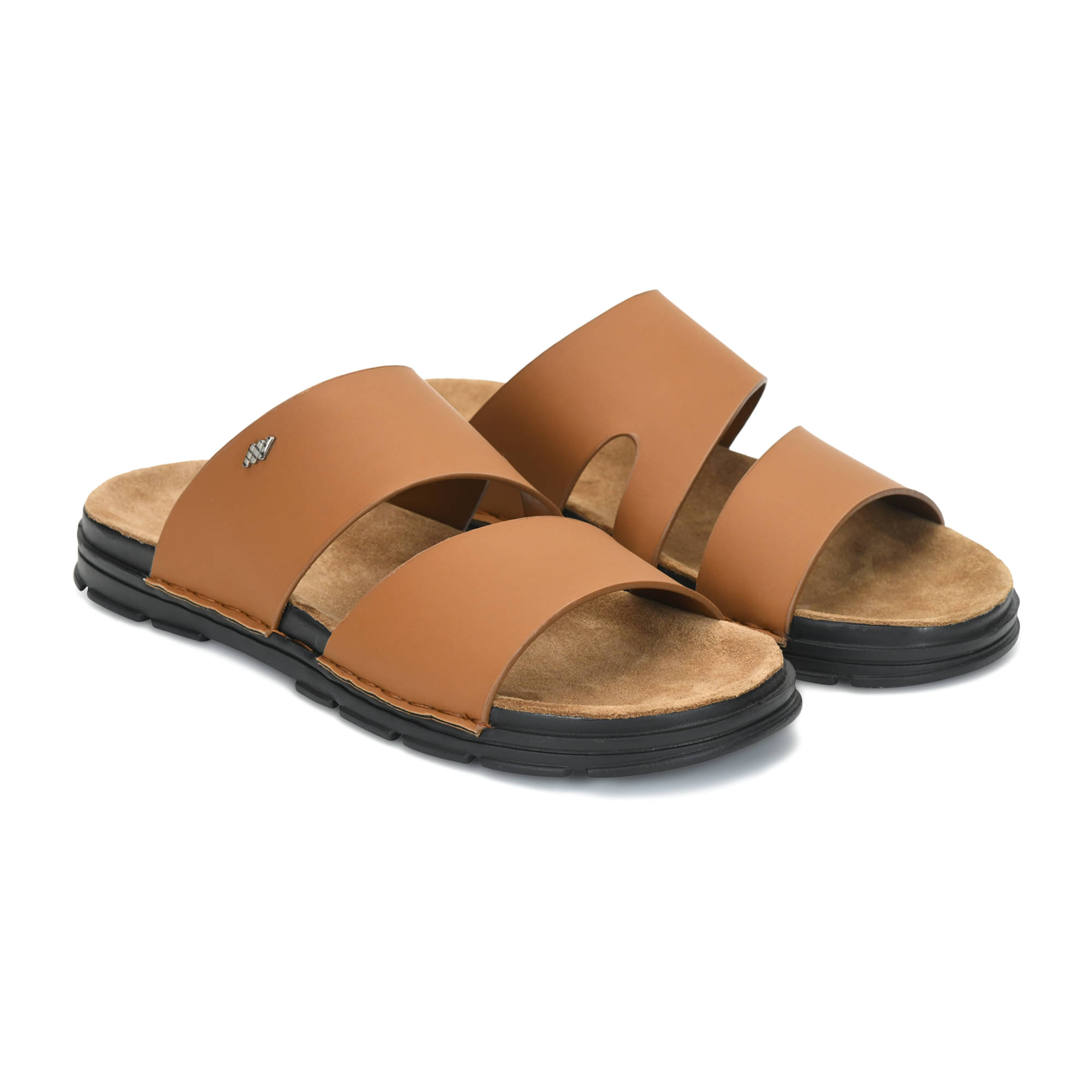     			STEPSOFT Tan Men's Slide Flip Flop