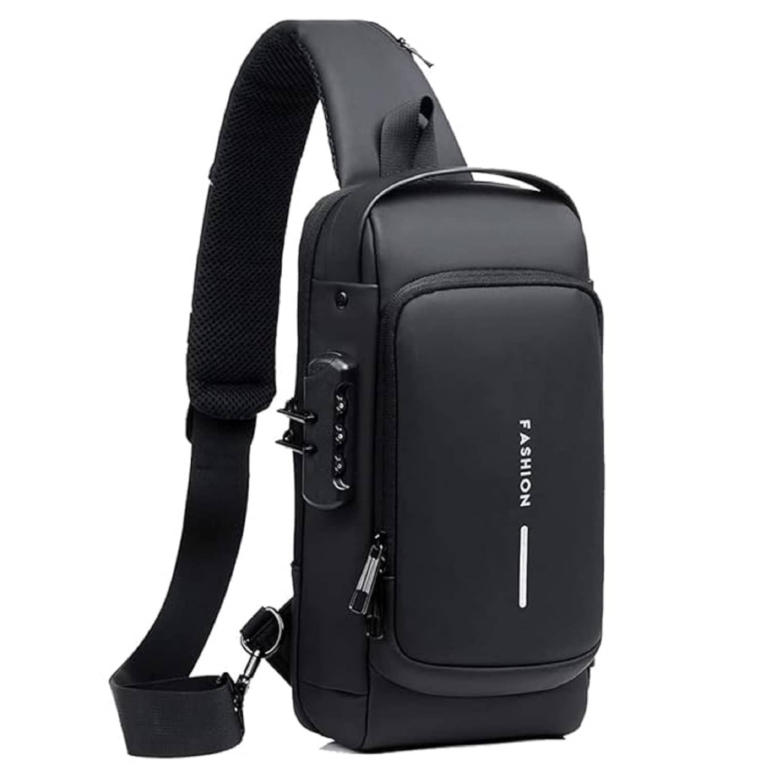 Shopeleven Black Solid Messenger Bag - Handbags | Buy online on ZillyBuy