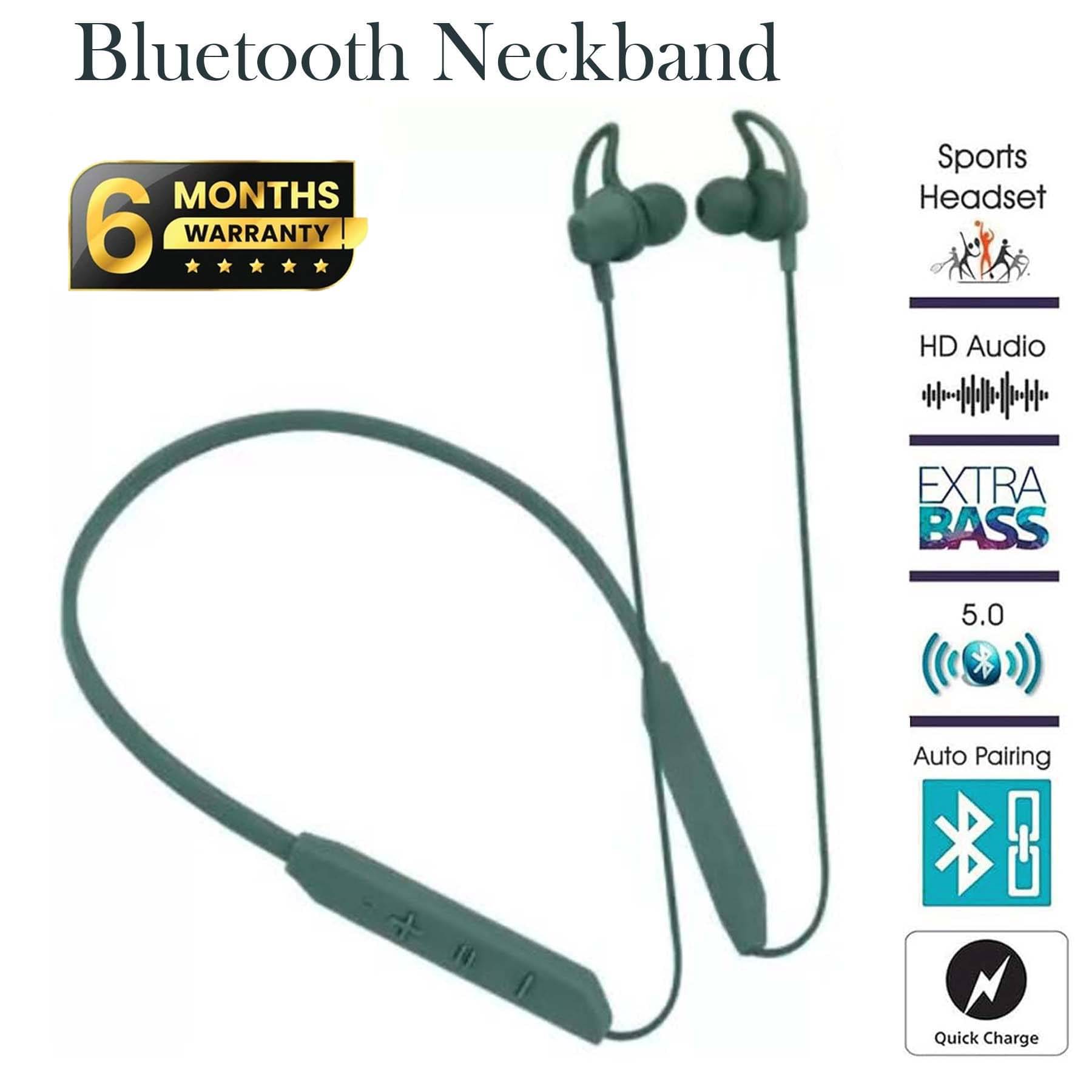     			U7 In-The-Ear Bluetooth Neckband, Bluetooth Headset, Deep Bass with Upto 30h Talktime - Green