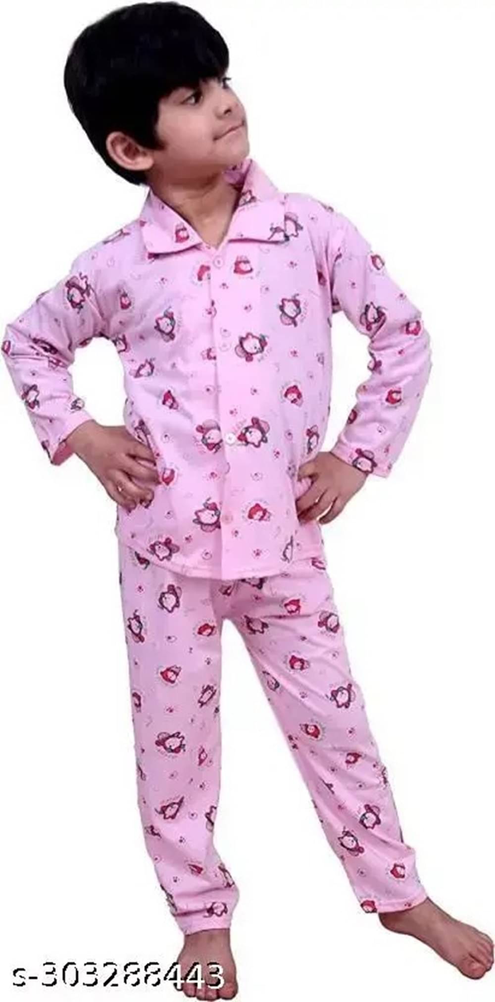 Villata fashion Pack of 1 Boys 100% Cotton Nightsuit Set ( Light Pink ) Villata fashion Pack of 1 Boys 100% Cotton Nightsuit Set ( Light Pink )