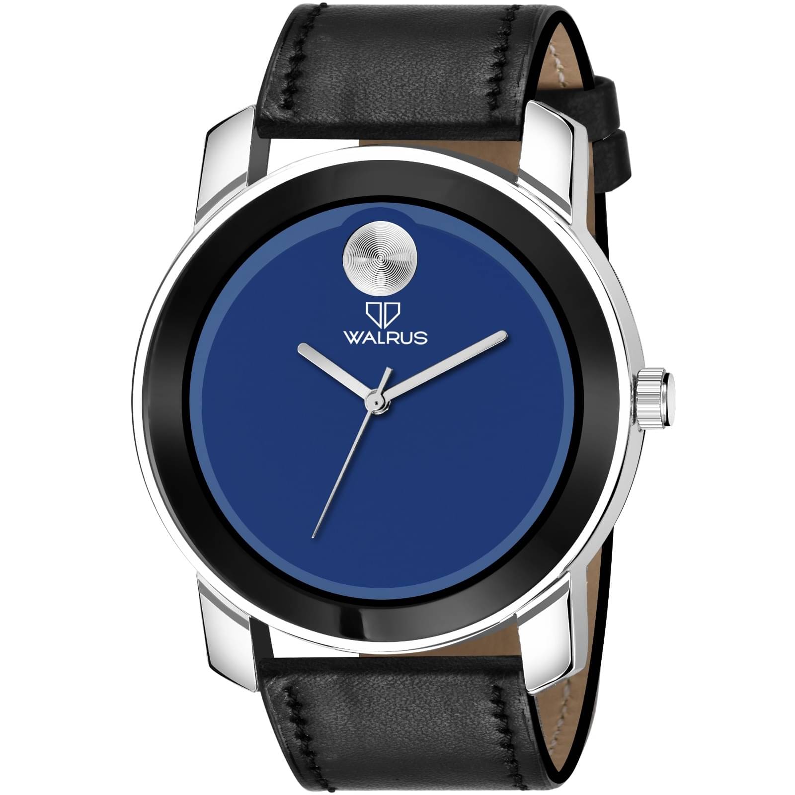     			Walrus Black PU Analog Men's Watch