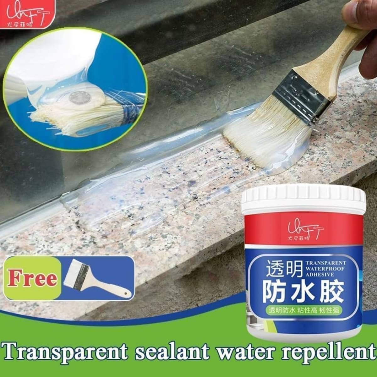 Waterproof Glue For Roof Leakage,Transparent Waterproof Glue 300g with Brush,Leak Repair Indoor and Outdoor Coating,Anti-Leakage Agent, Sealant Glue, (Waterproof Gel)     			Waterproof Glue For Roof Leakage,Transparent Waterproof Glue 300g with Brush,Leak Repair Indoor and Outdoor Coating,Anti-Leakage Agent, Sealant Glue, (Waterproof Gel)