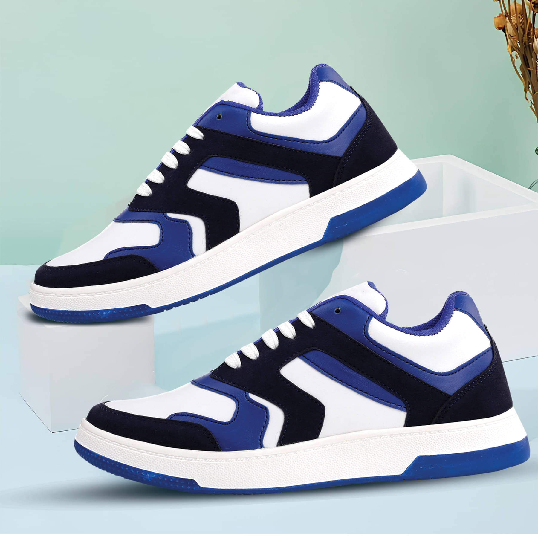     			YUVRATO BAXI Men's Casual Sneakers Laceup Shoes. Blue Men's Sneakers