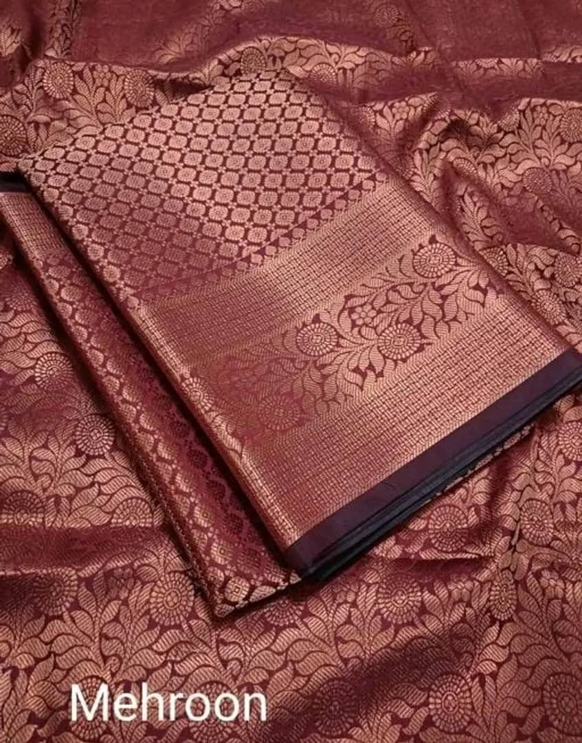 fab woven Art Silk Woven Banarasi saree With Unstitched Blouse Piece ( Maroon ) fab woven Art Silk Woven Banarasi saree With Unstitched Blouse Piece ( Maroon )