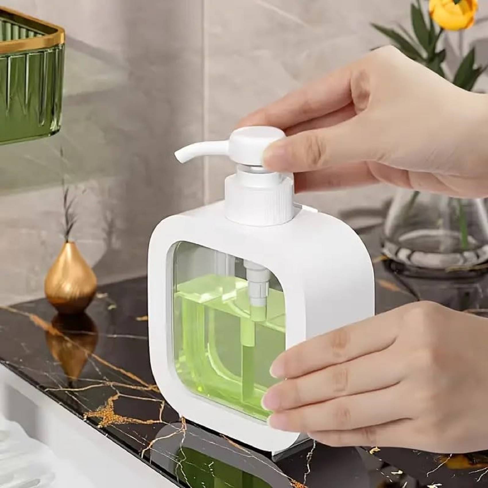     			forral Plastic Empty Bottle Soap Dispenser For Bathroom Kitchen Large-Capacity Dispensing Bottled Hand Soap Dish Soap Shower Gel Shampoo Washing Powder Replacement Empty Bottle