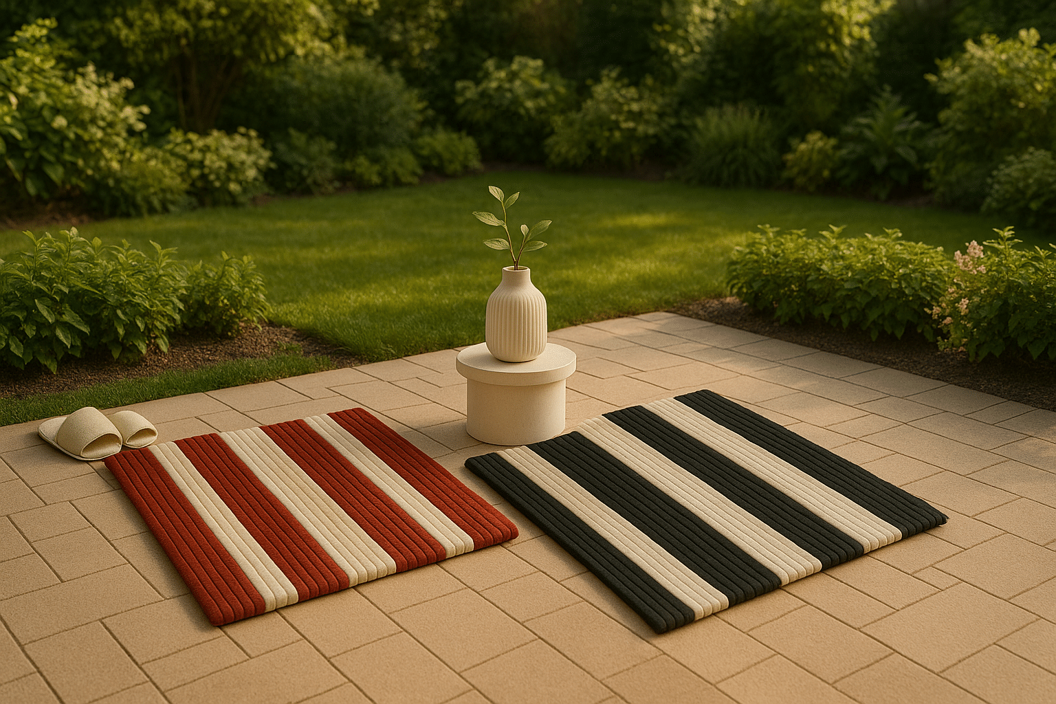     			ANtiqo Black Coir Rectangular Floor Mat ( Pack of 2 )