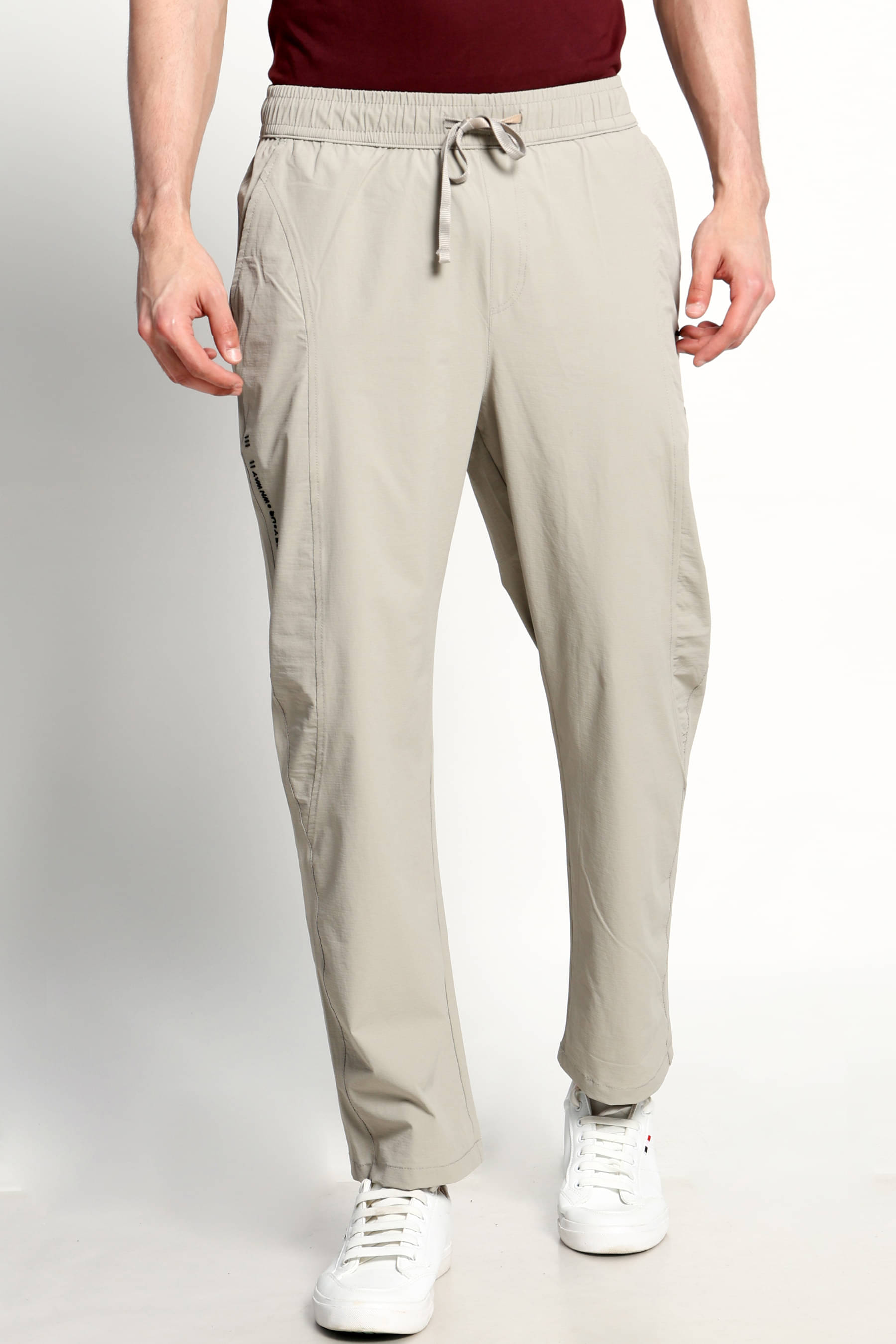 AURAMIND Cream Nylon Men's Trackpants ( Pack of 1 ) AURAMIND Cream Nylon Men's Trackpants ( Pack of 1 )
