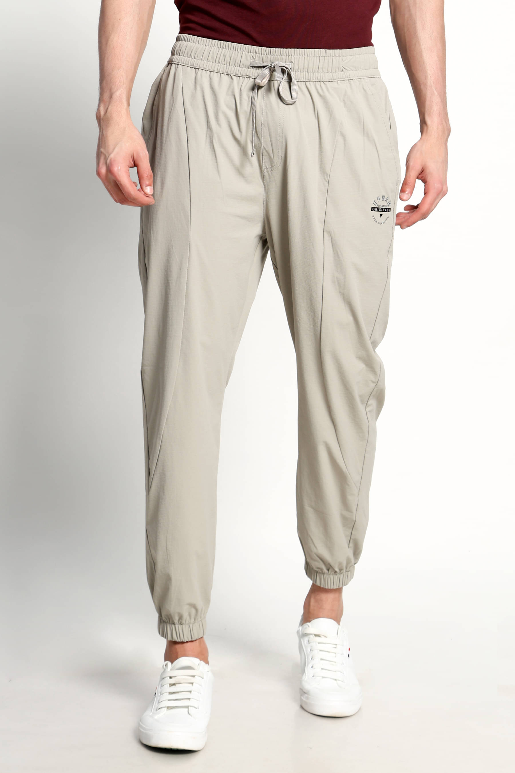     			AURAMIND Cream Polyester Men's Trackpants ( Pack of 1 )