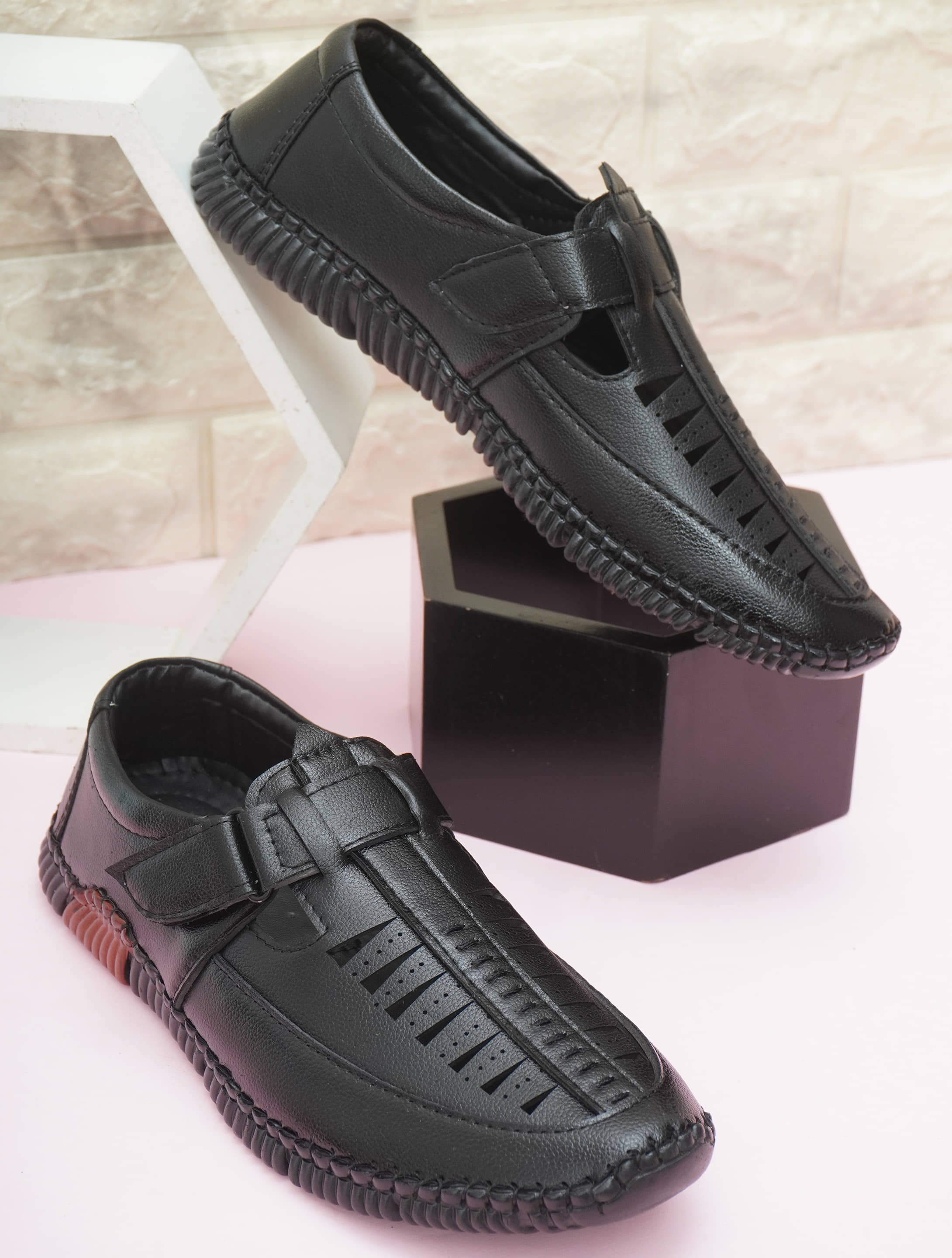 Akiko - Black Men's Sandals