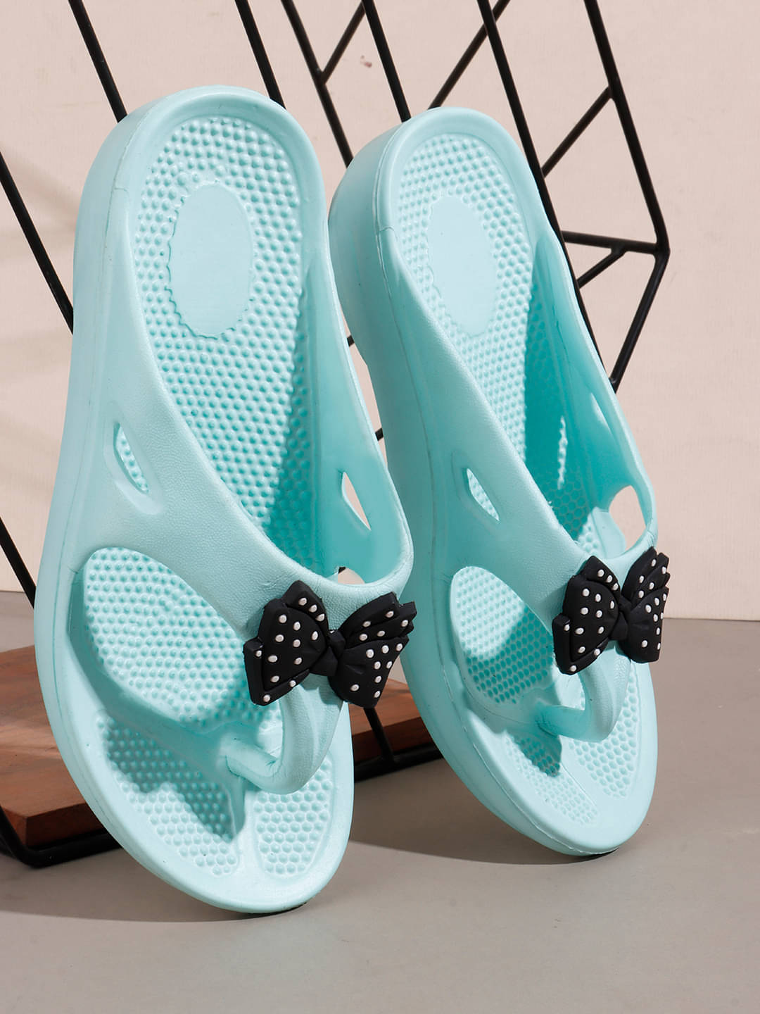     			Aroom Sea Green Women's Flip Flop