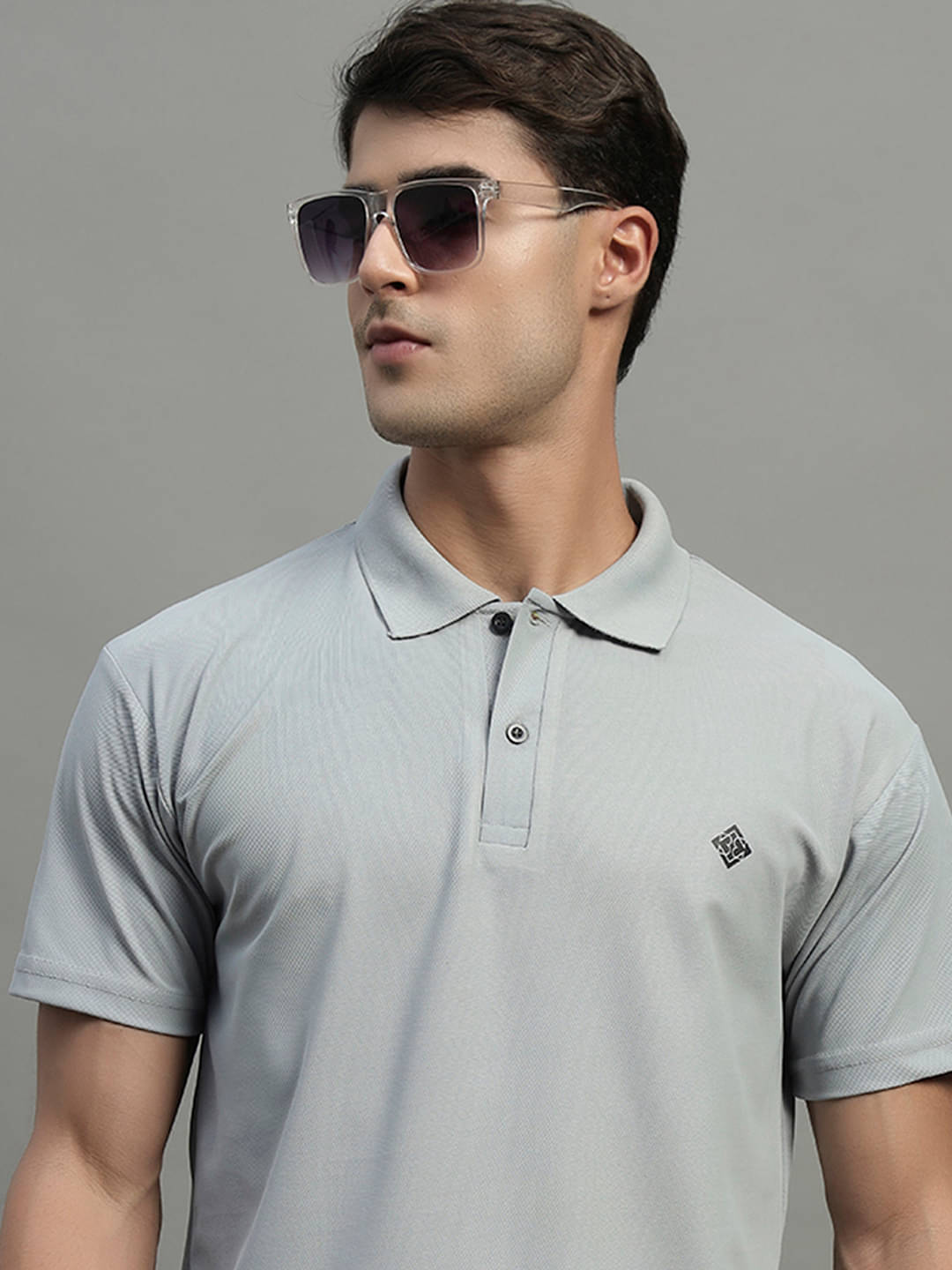 BLISS BOYS Men Cotton Blend Regular Fit Solid Polo T Shirt ( Grey Melange ) BLISS BOYS Men Cotton Blend Regular Fit Solid Polo T Shirt ( Grey Melange )