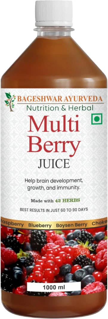 Bageshwar Ayurveda Multi-Berry Juice - 100% Pure, Unsweetened & Organic with Berries Pulp Bageshwar Ayurveda Multi-Berry Juice - 100% Pure, Unsweetened & Organic with Berries Pulp