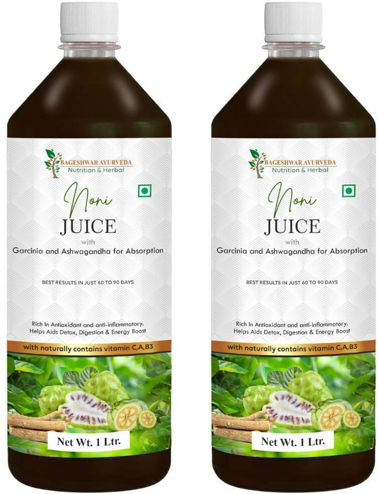 Bageshwar Ayurveda Noni Juice I Energy Boost Immune Enriched with Ashwagandha and Garcinia Bageshwar Ayurveda Noni Juice I Energy Boost Immune Enriched with Ashwagandha and Garcinia