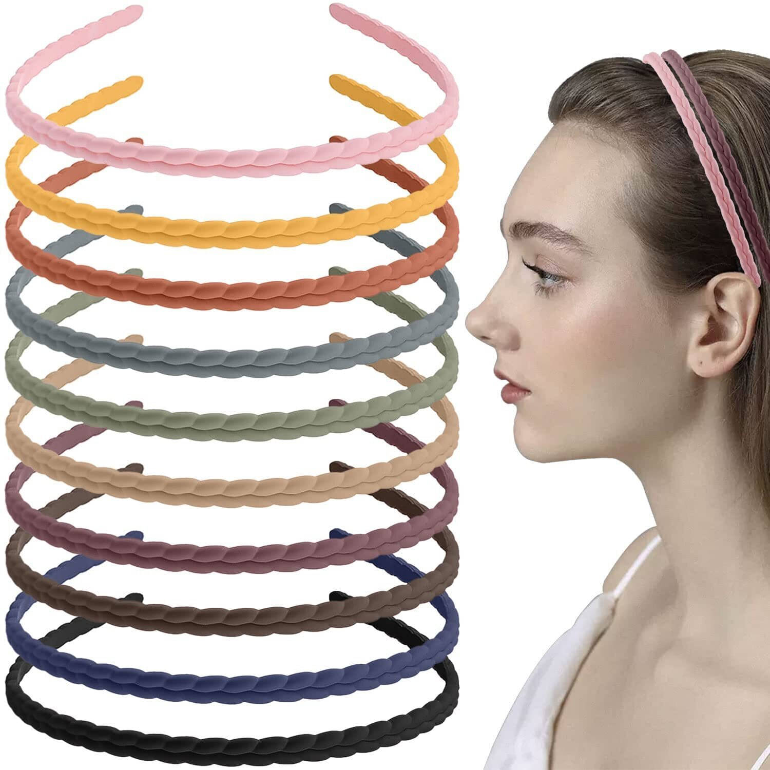     			Blubby Multi Women's Hair Band ( Pack of 12 )