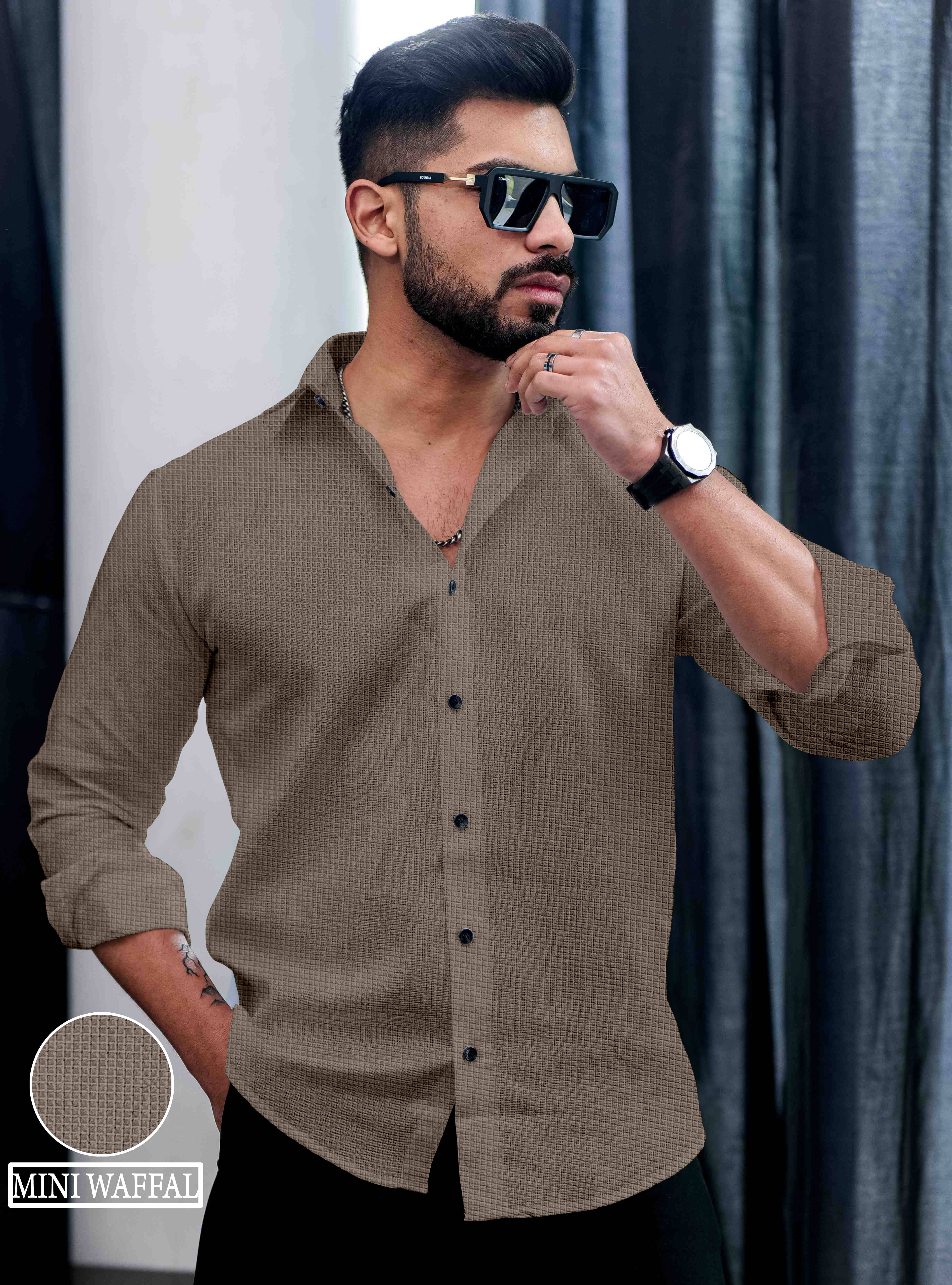 Bombay Begum Poly Cotton Regular Fit Solids Full Sleeves Men's Casual Shirt - Grey ( Pack of 1 ) Bombay Begum Poly Cotton Regular Fit Solids Full Sleeves Men's Casual Shirt - Grey ( Pack of 1 )
