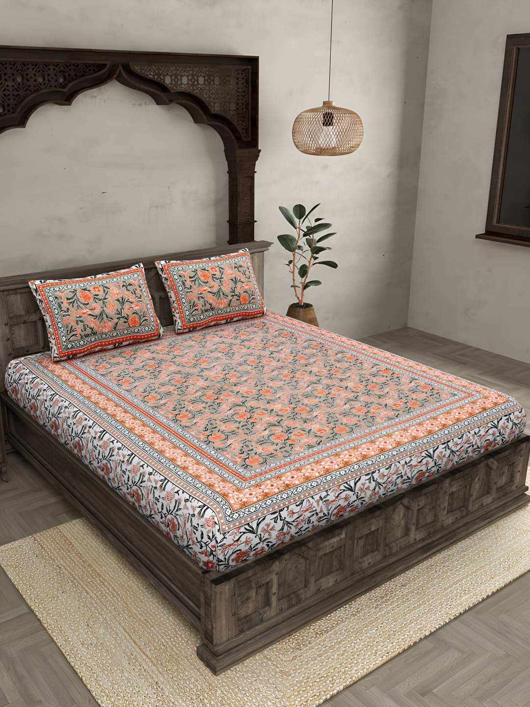 Bombay Spreads Cotton 1 Double King Bedsheet with 2 Pillow Covers ( Brown ) Bombay Spreads Cotton 1 Double King Bedsheet with 2 Pillow Covers ( Brown )