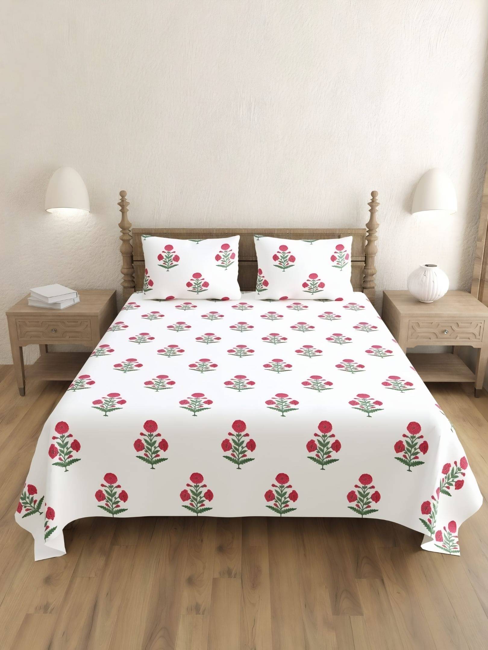 Bombay Spreads Cotton 1 Double King Bedsheet with 2 Pillow Covers ( Pink ) Bombay Spreads Cotton 1 Double King Bedsheet with 2 Pillow Covers ( Pink )