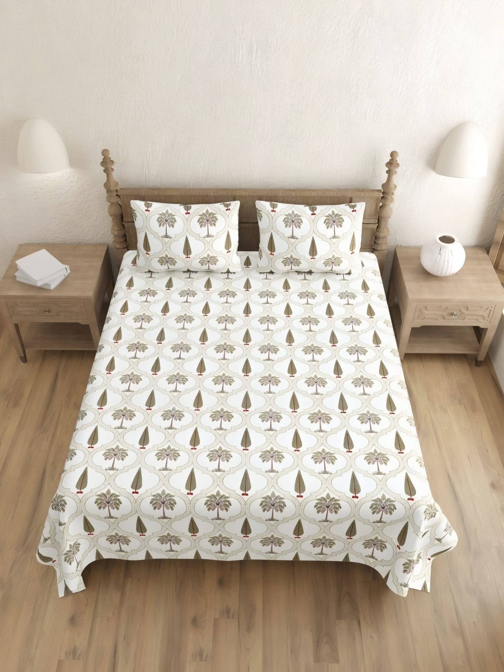     			Bombay Spreads Cotton 1 Double King Bedsheet with 2 Pillow Covers ( Brown )